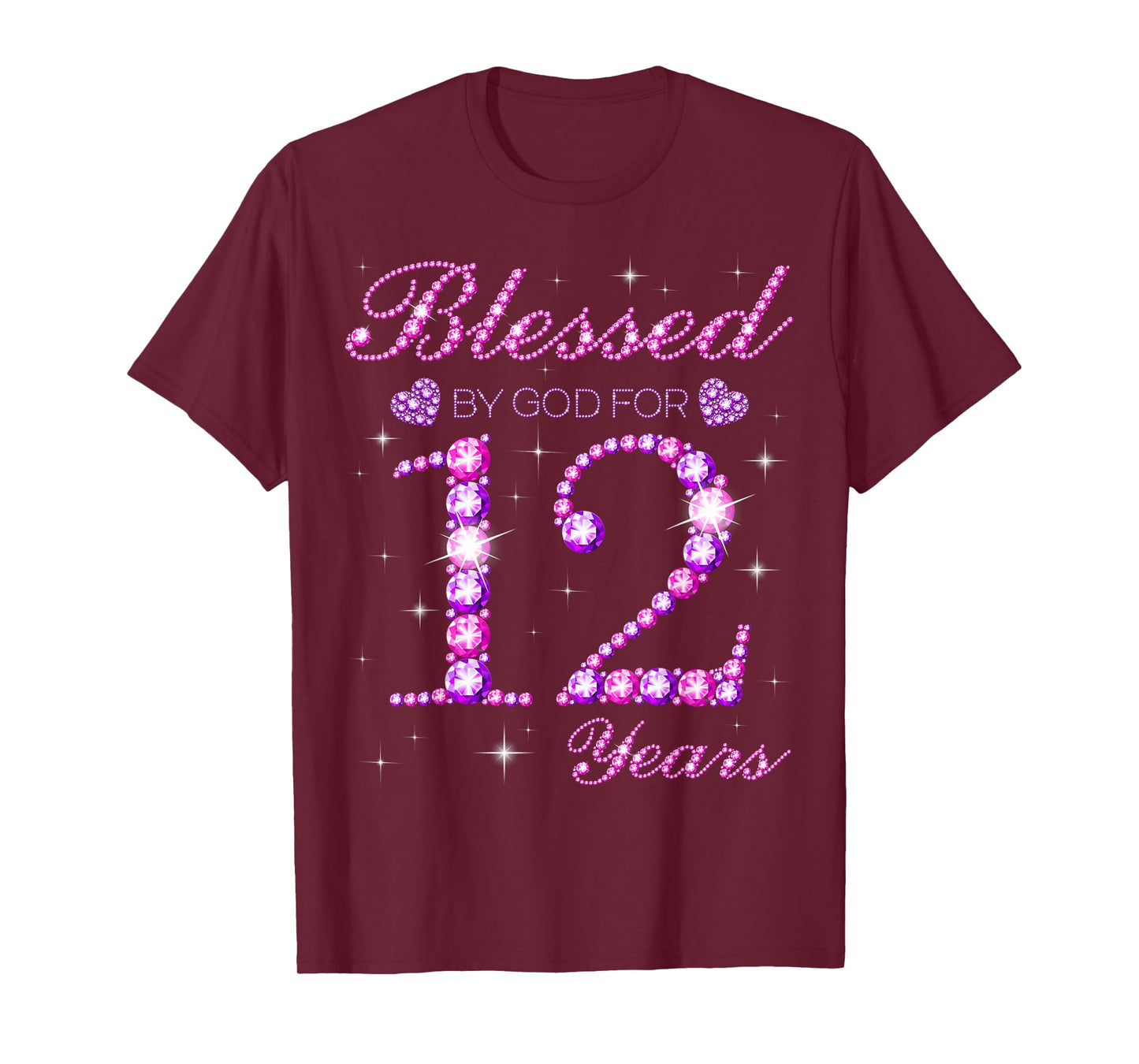 Blessed by God for 12 Years Old 12th Birthday Party T-Shirt