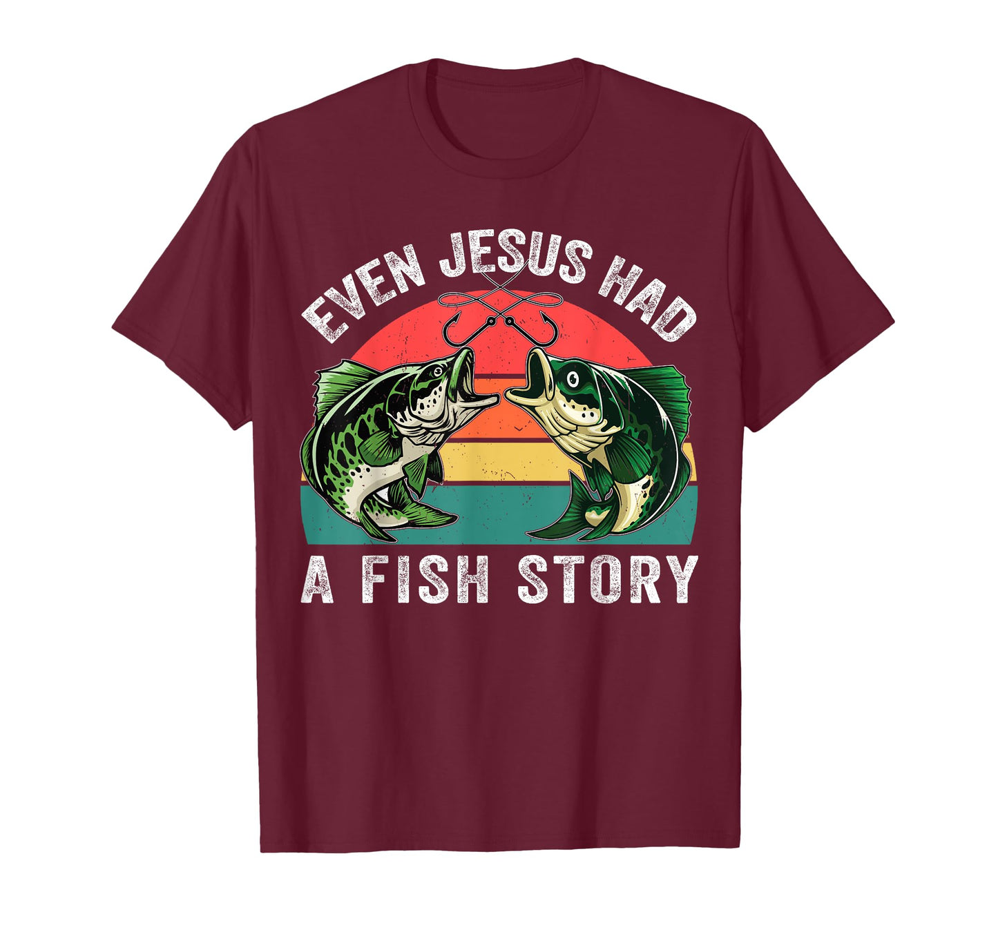 Funny Christian T-shirts Men Even Jesus Had Fish Story Funny T-Shirt