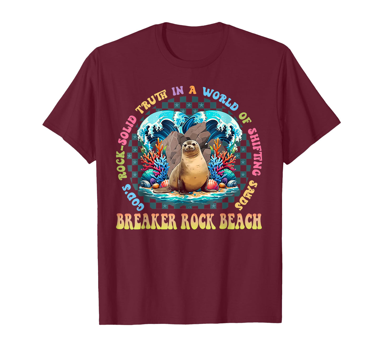 Breaker Rock Beach VBS 2024 Gods Rock Solid Truth In A World Men Women Kids T-Shirt
