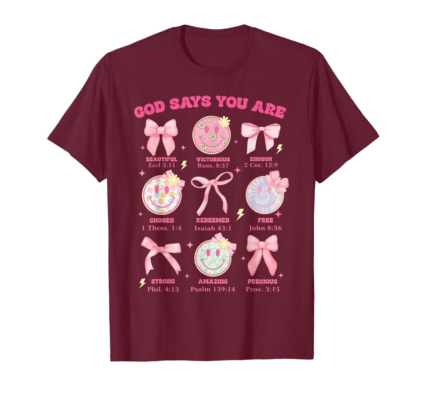 Funny God Says You Are Strong Loved Worthy Enough T-Shirt