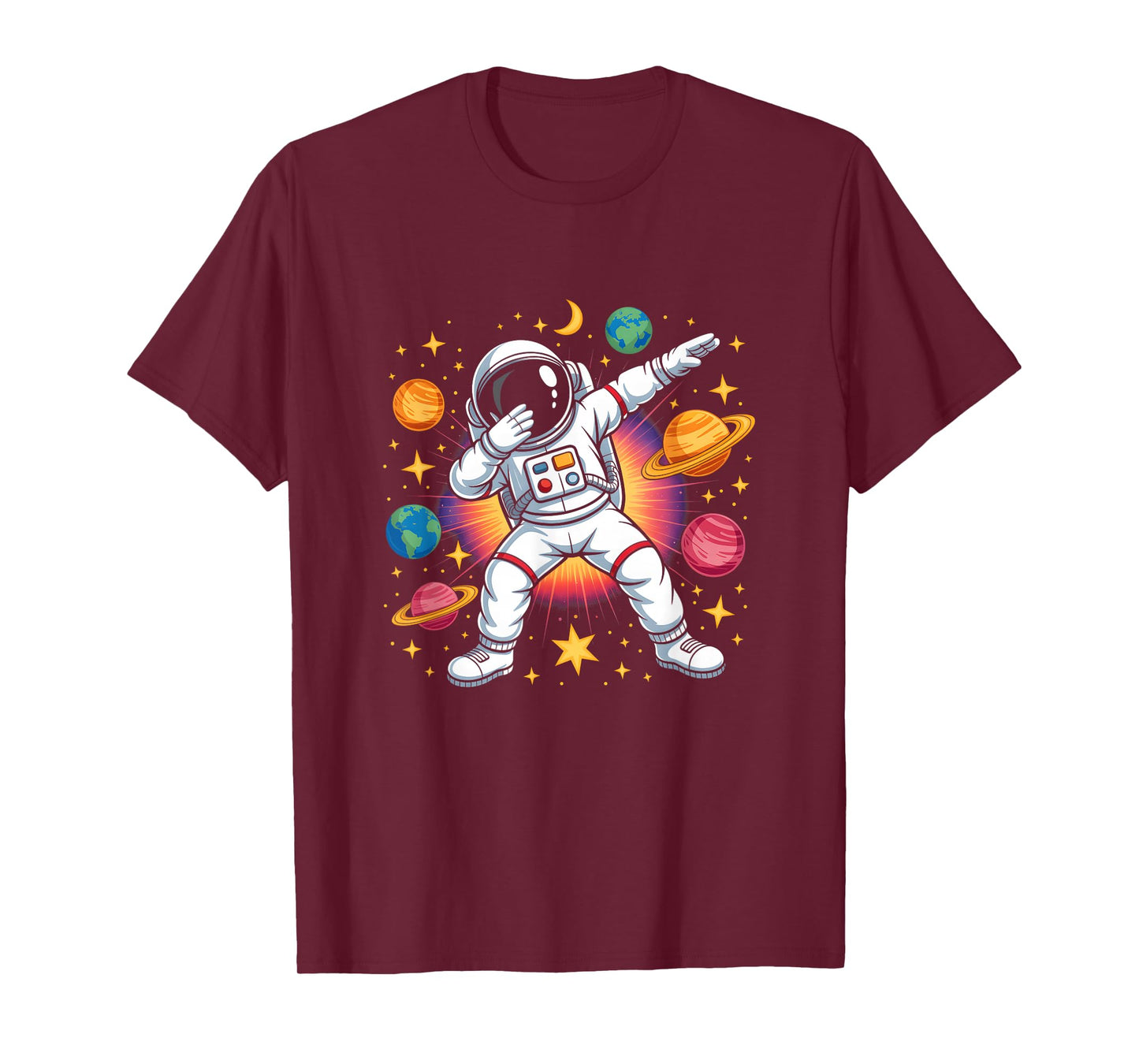 Astronaut Dabbing In Space Cosmic Galaxy Adventure Boy Girls T-Shirt