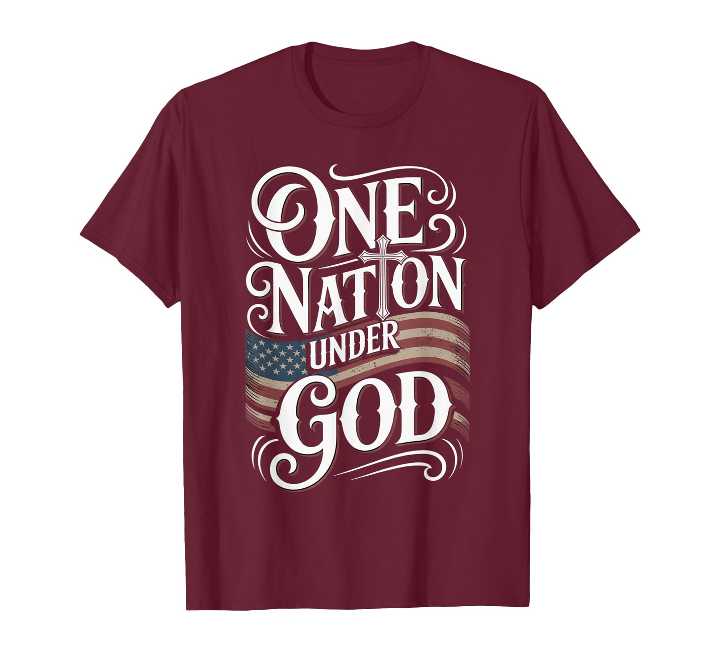 One Nation Under God July 4th Christian Patriotic T-Shirt