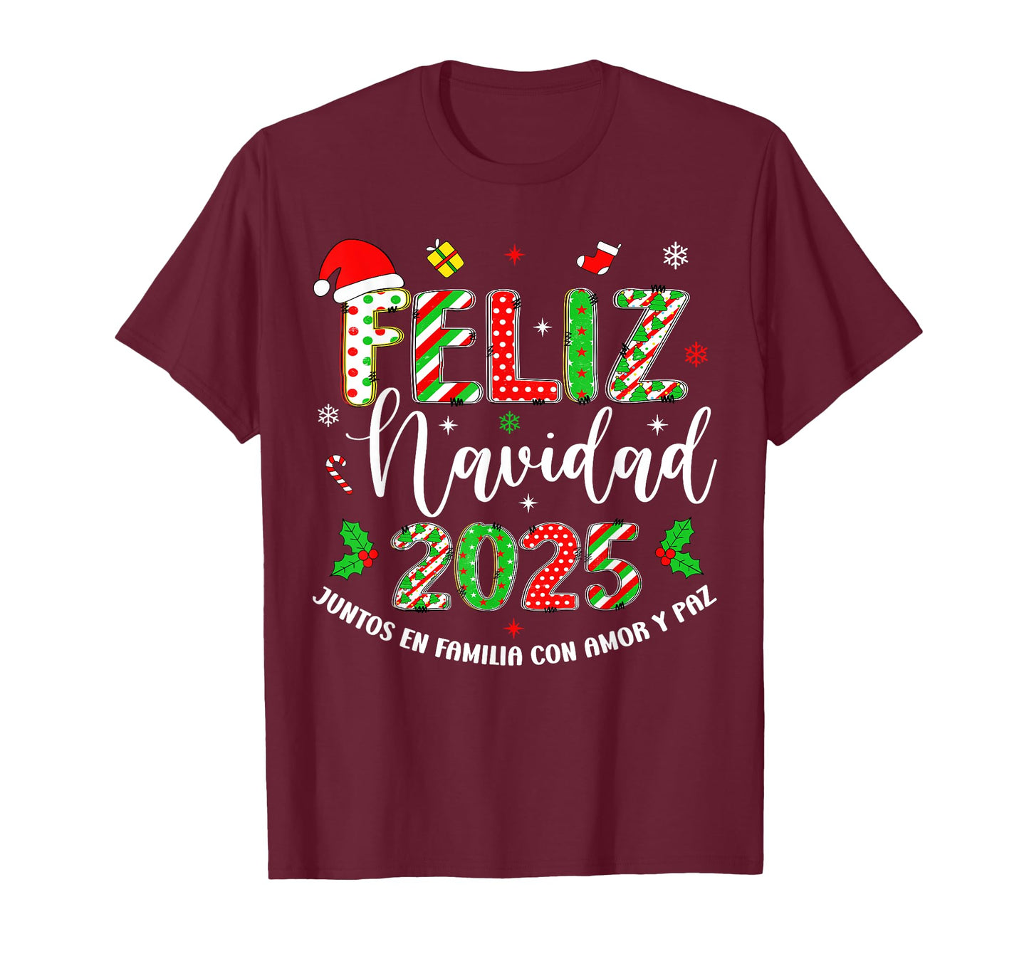 Feliz Navidad 2025 Matching Family Spanish Christmas Mexican T-Shirt