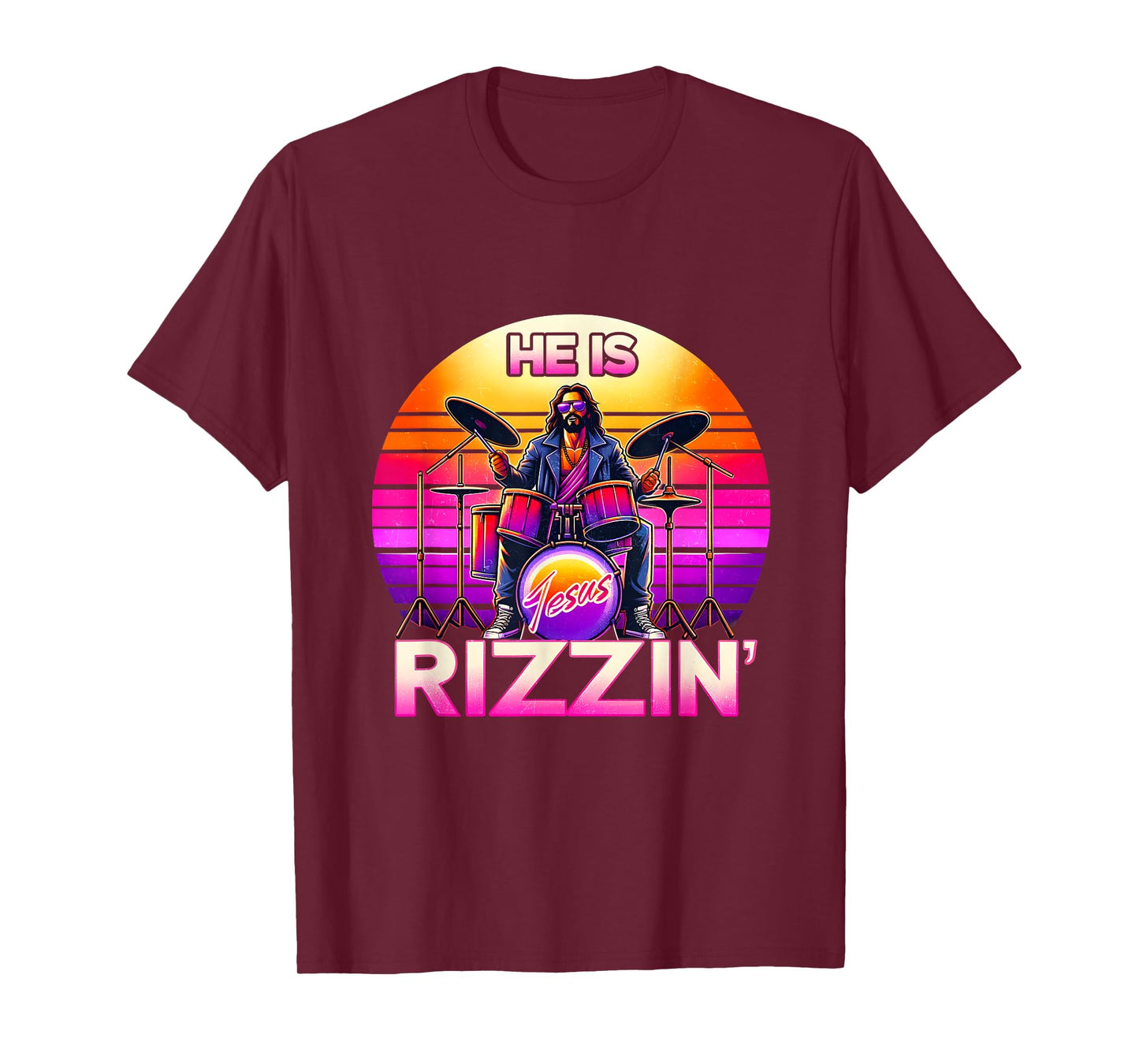 He Is Rizzin' Jesus Has Rizzen Retro Christian Band Easter T-Shirt