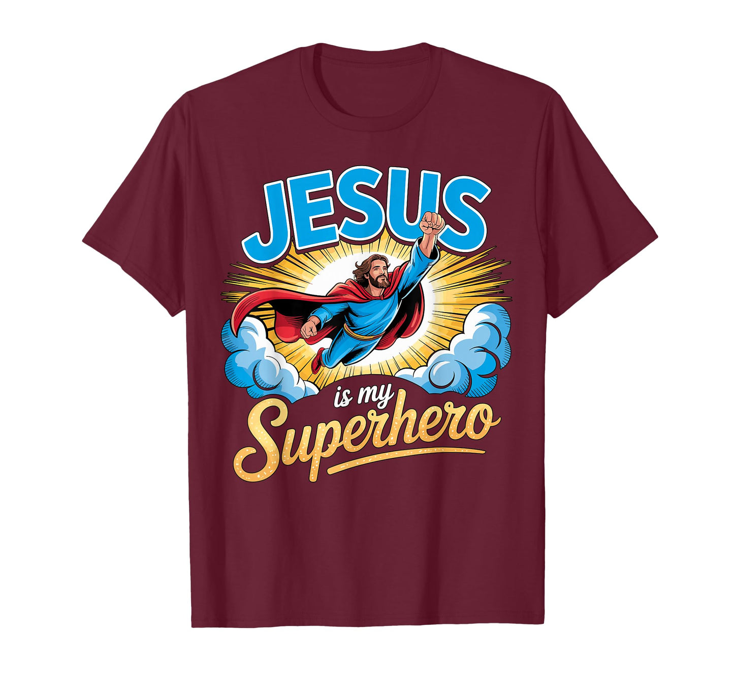 Jesus is My Superhero Christian Faith T-Shirt