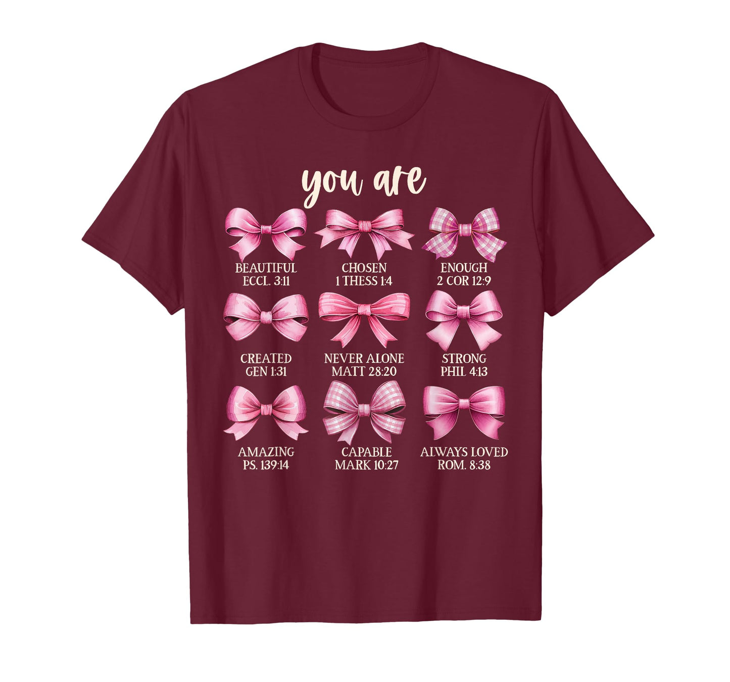 You Are Pink Coquette Christian Religious Jesus Kids Girls T-Shirt