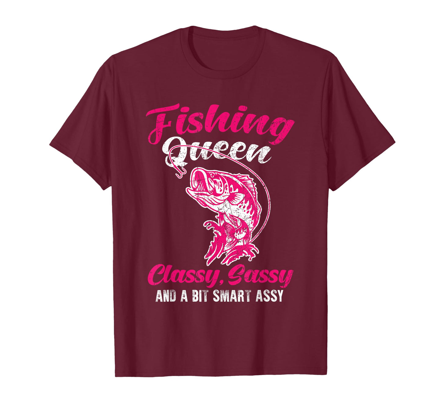 Fishing Queen Classy Funny Ladies Fishing Lovers Women Kids T-Shirt