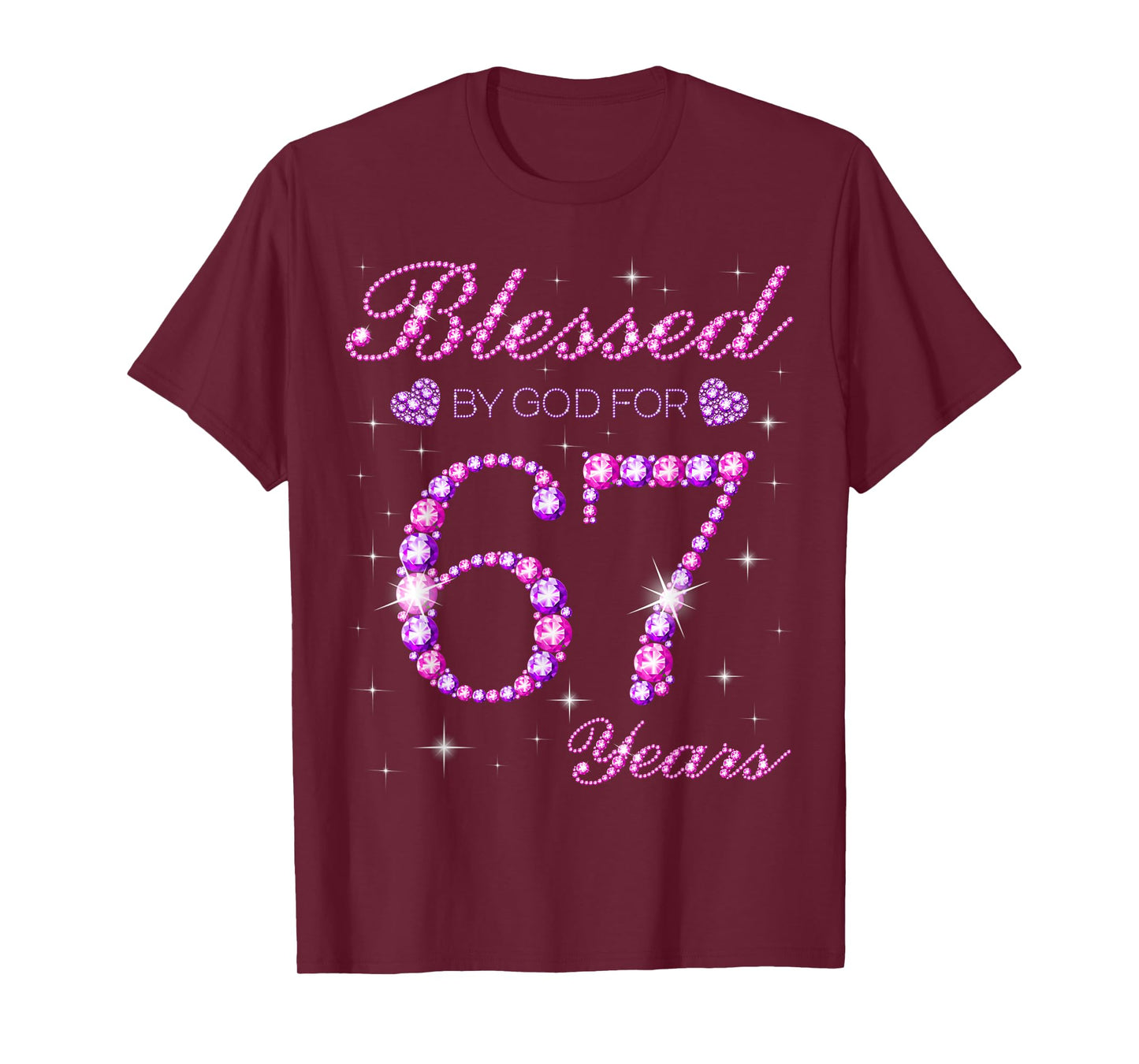 Blessed by God for 67 Years Old 67th Birthday Party T-Shirt