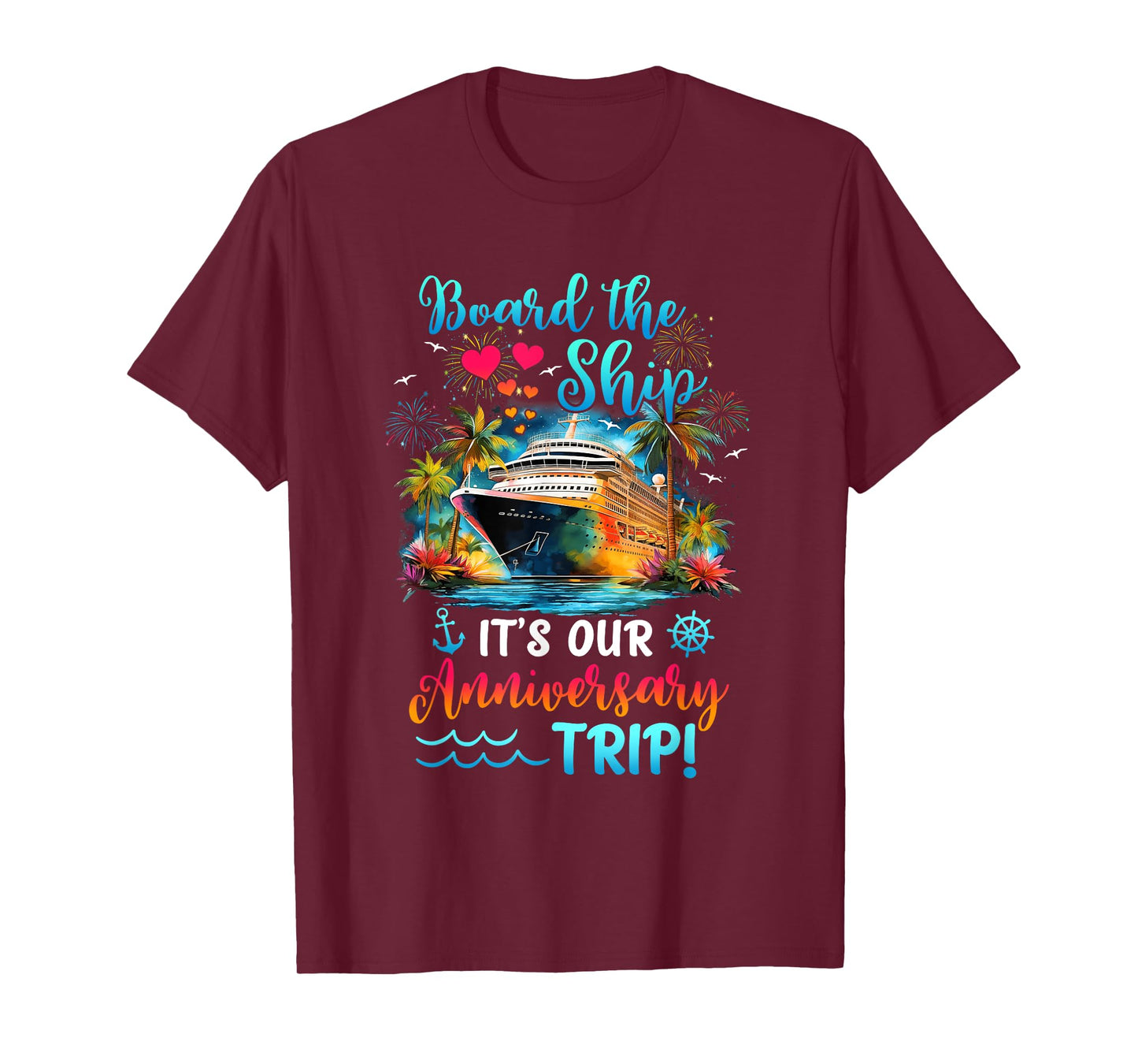 It's Our Anniversary Trip Couples Matching Marriage Cruise T-Shirt
