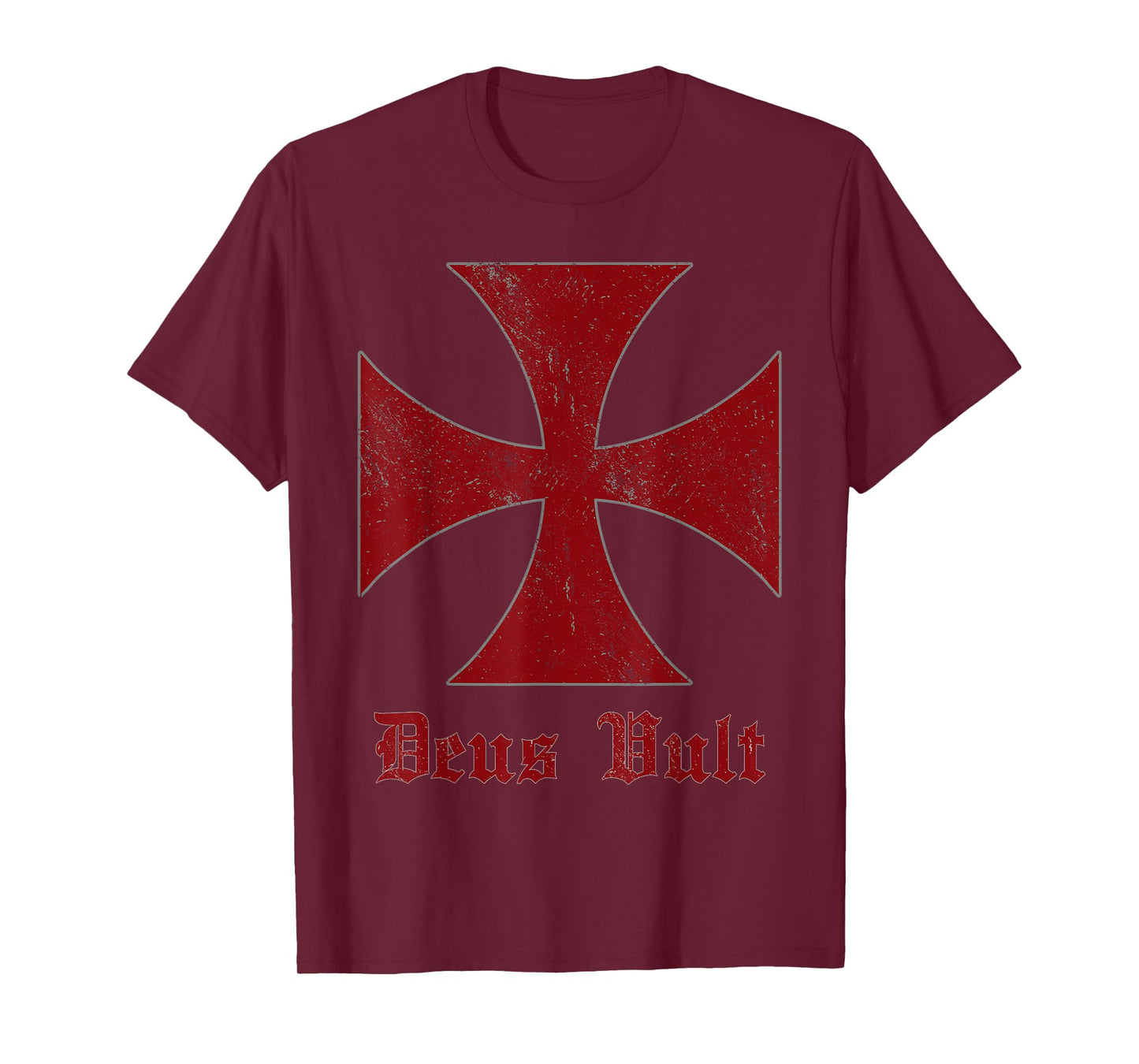 Deus Vult Templar Order Knights Templar Holy Cross Helmet T-Shirt