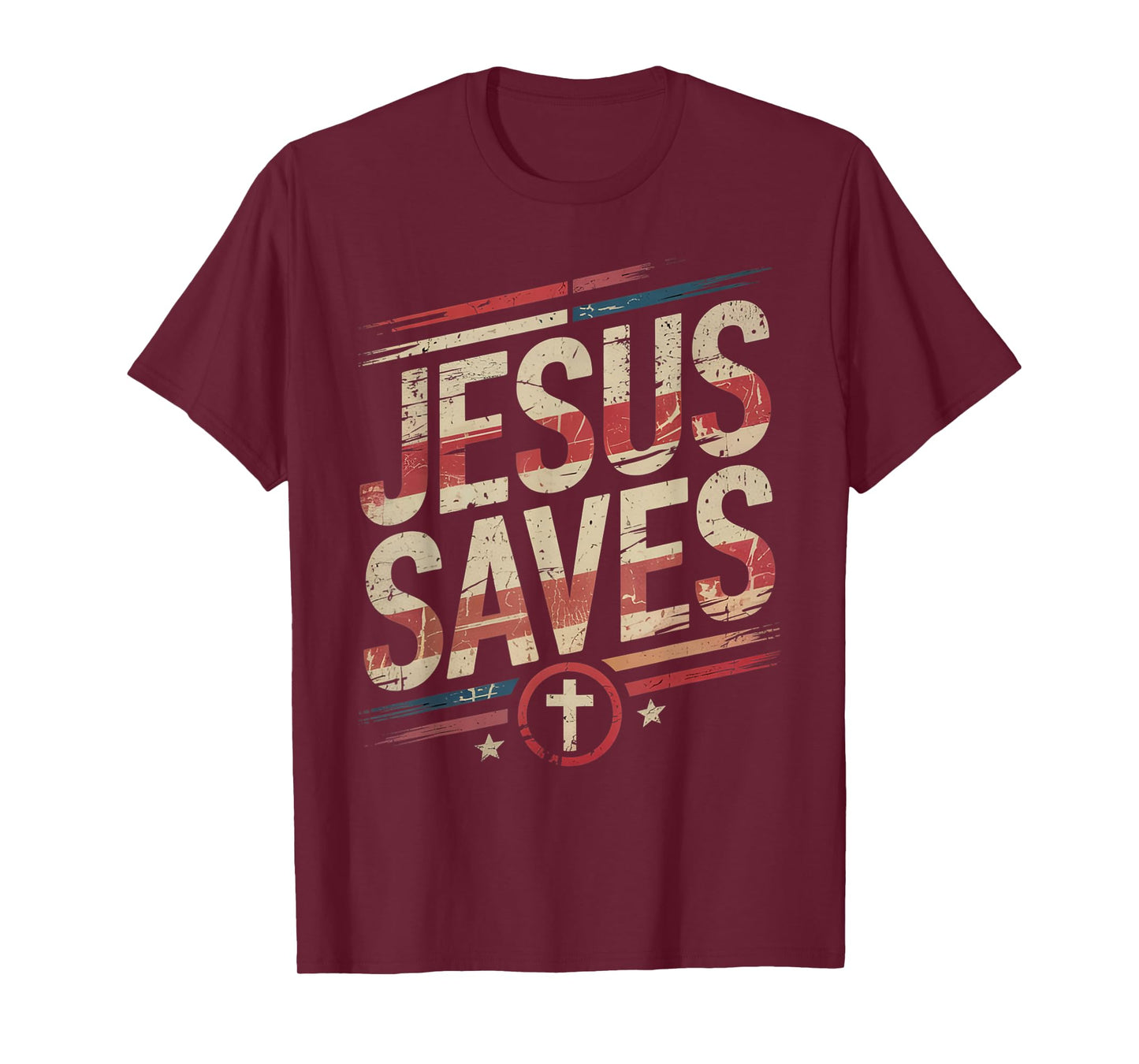Jesus Saves Cross Christian Religious Faith Mens T-Shirt