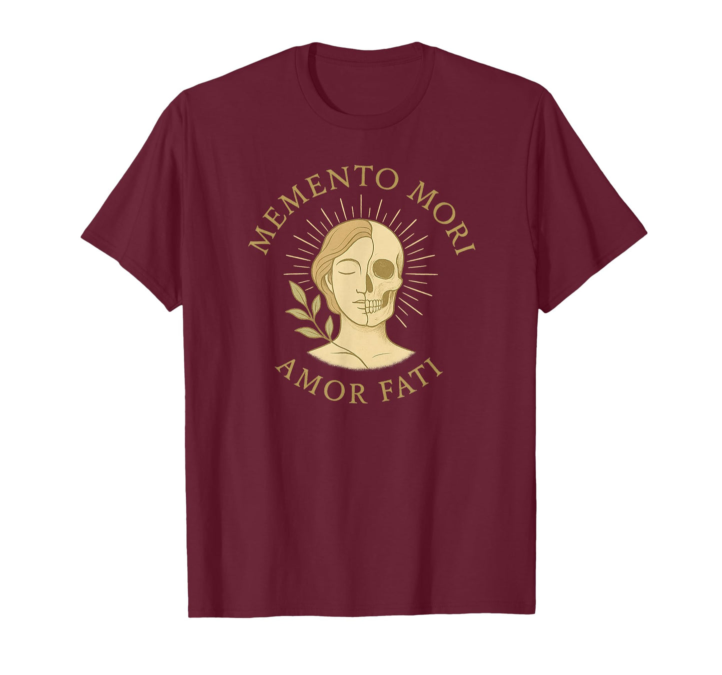 Memento Mori Amor Fati Latin Stoic Quote T-Shirt
