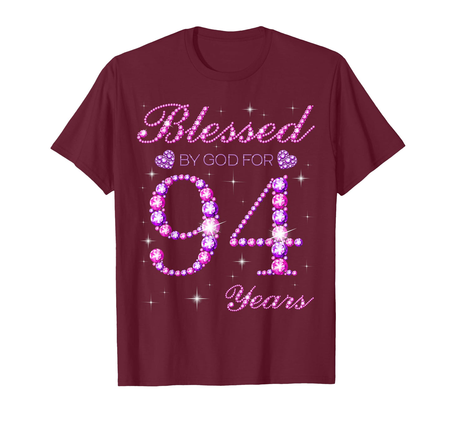 Blessed by God for 94 Years Old 94th Birthday Party T-Shirt