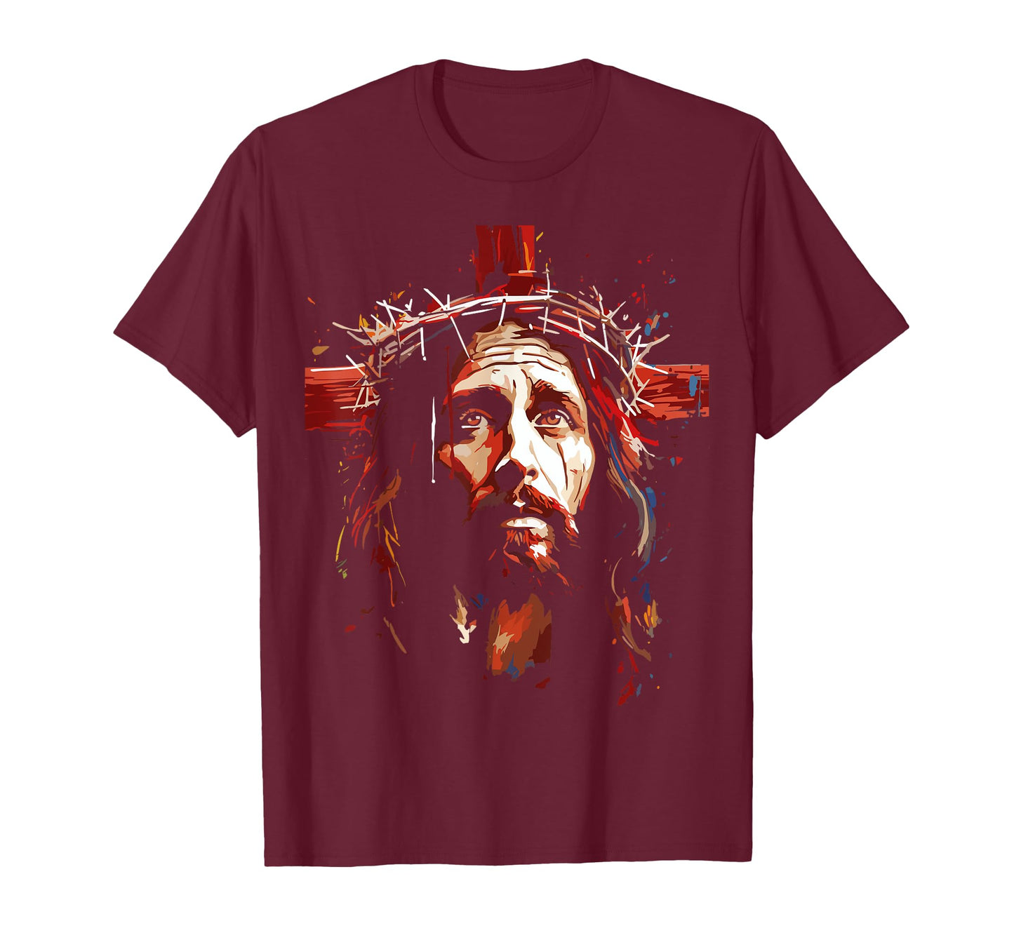 jesus god cross christian colorful artwork christian faith T-Shirt