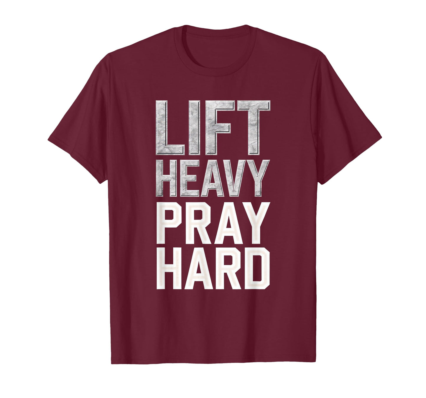 Lift Heavy Pray Hard Tshirt Gym Christian Gift Jesus Faith T-Shirt