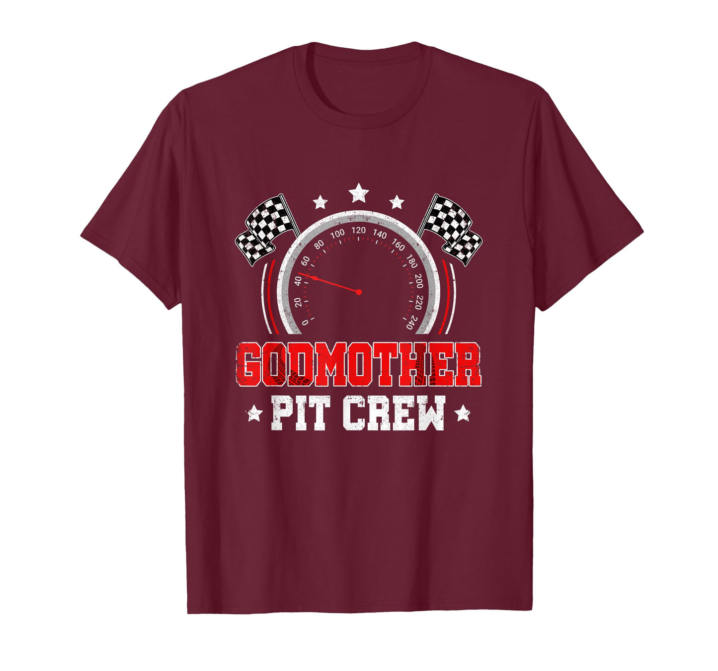 Godmother Pit Crew Race Car Birthday Party Racing Family T-Shirt