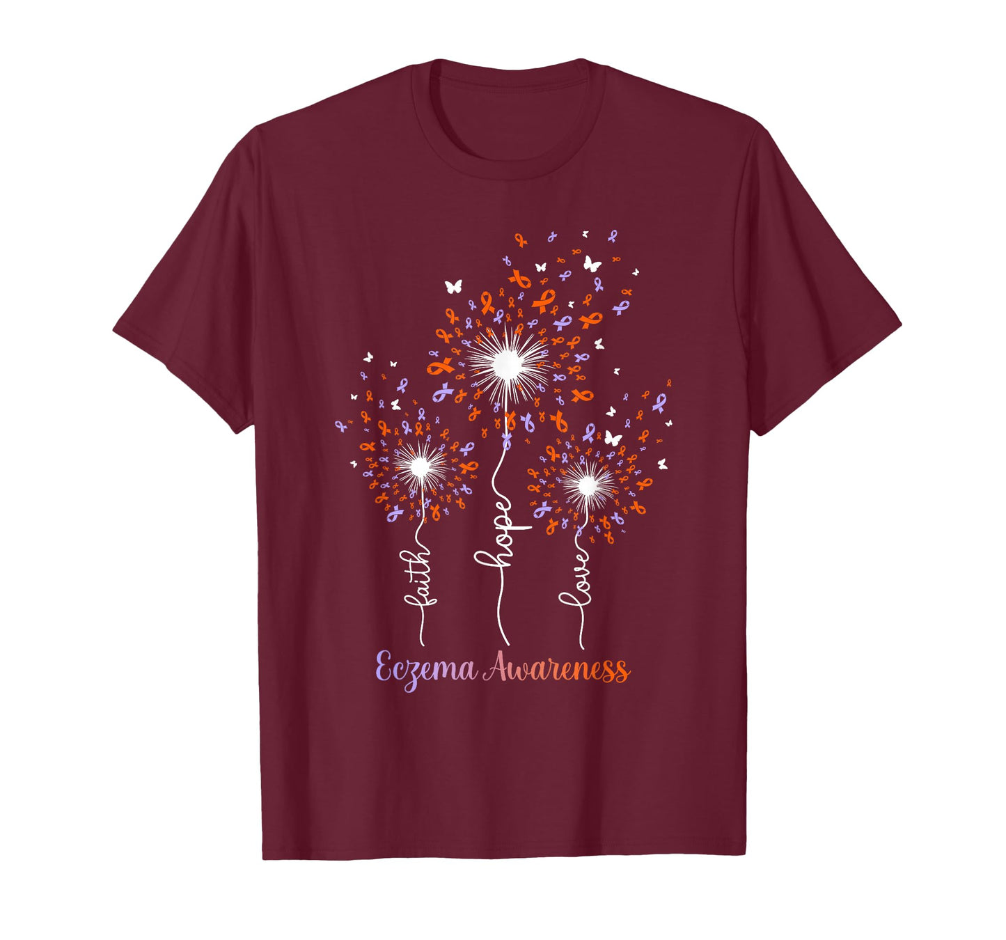 Dandelion Faith Hope Love Eczema Awareness T-Shirt