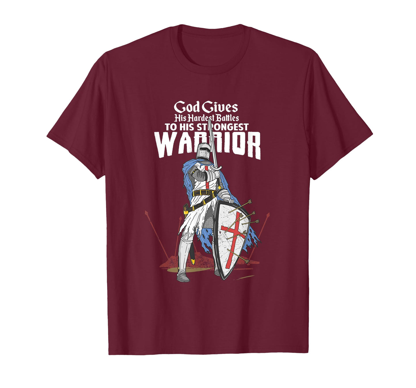 Knights Templar Crusader Warrior St George Cross Christian T-Shirt