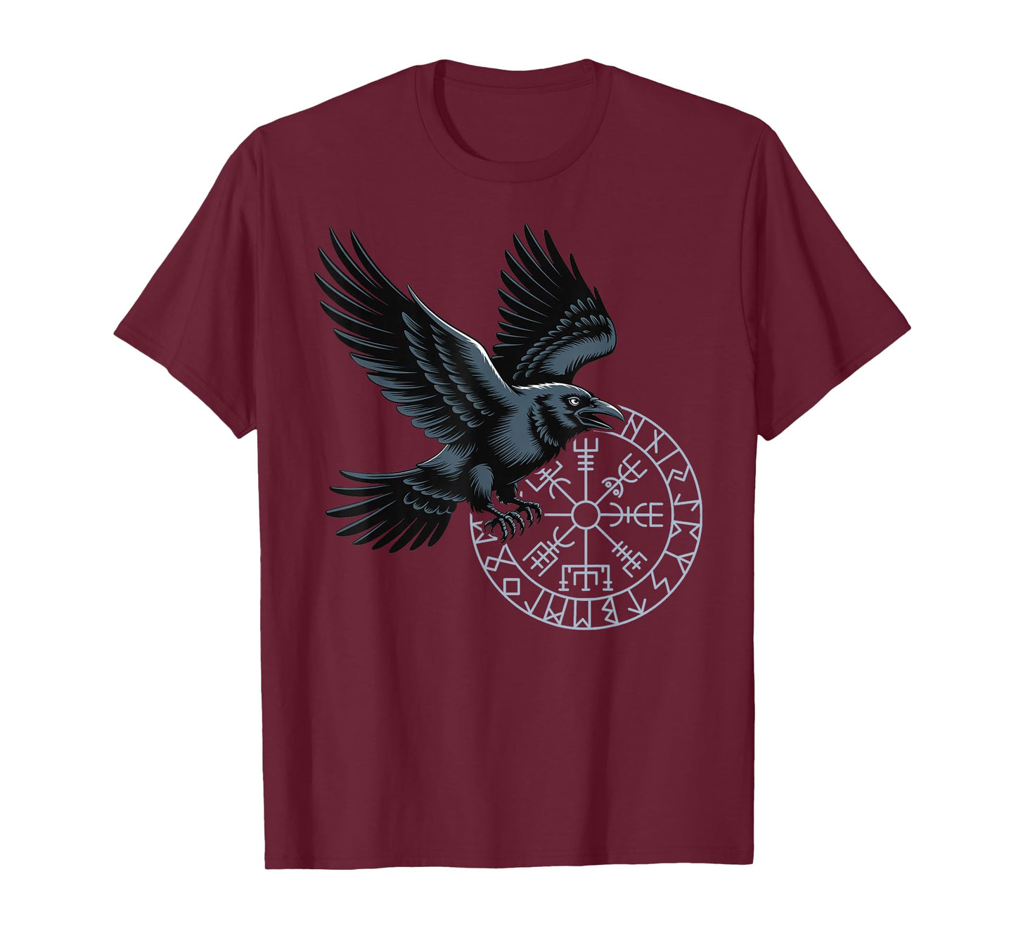 Classic Huginn Muninn Celtic Viking Compass Vegvisir T-Shirt