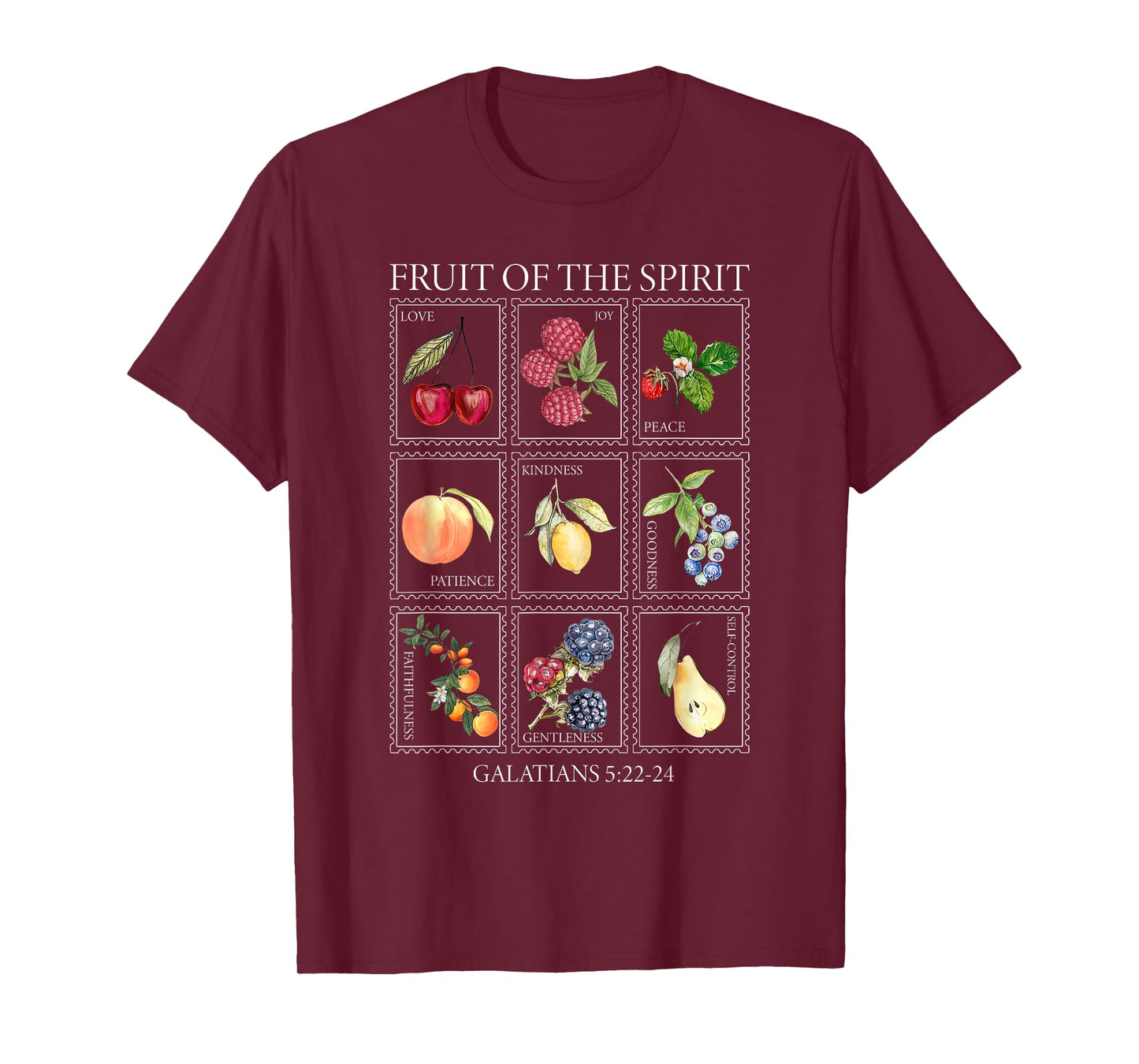 Summer Stamps Fruit Of The Spirit Christian Religious Faith T-Shirt