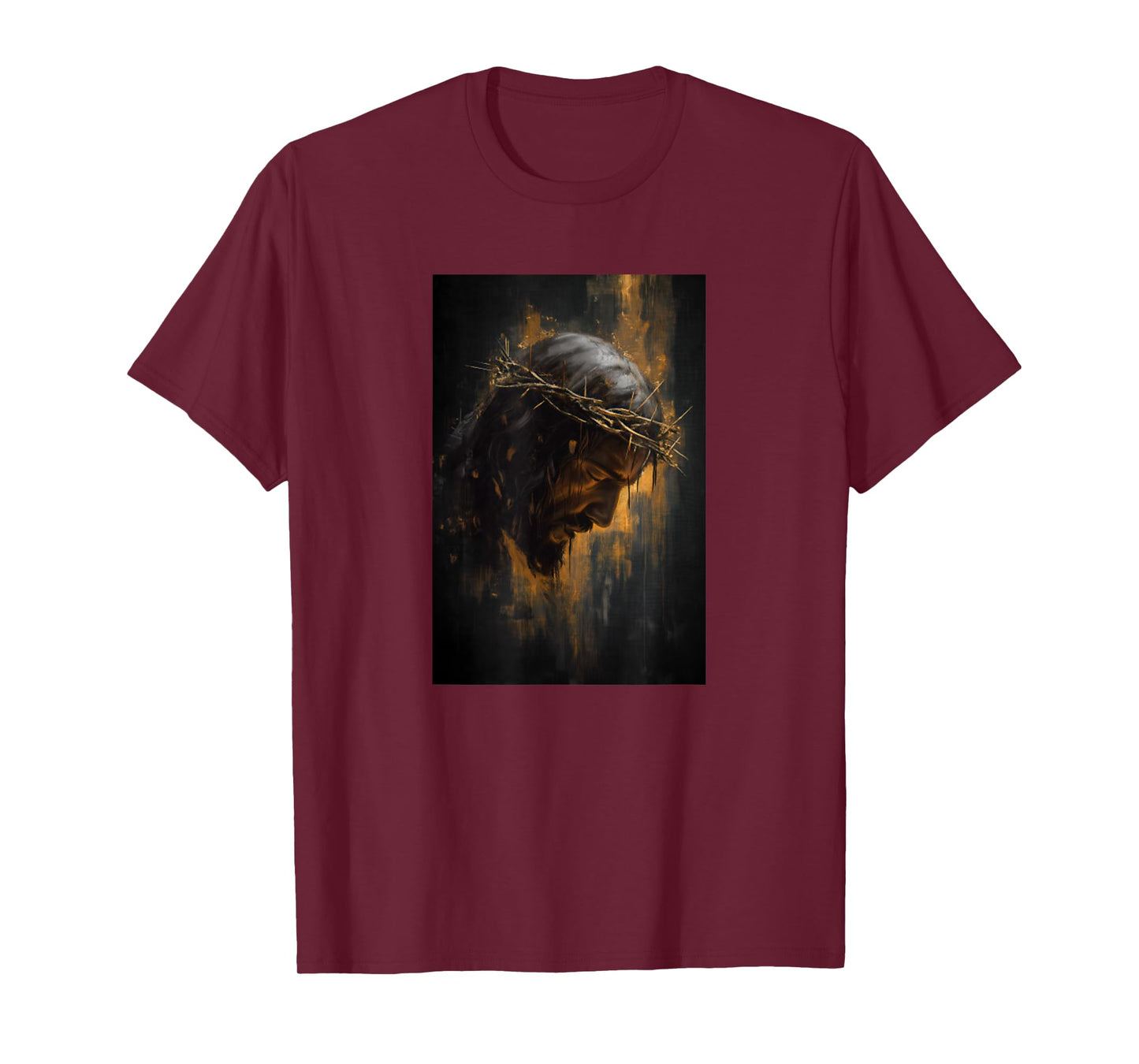 Man of Sorrows Crowned in Thorns Face of Jesus Christ T-Shirt