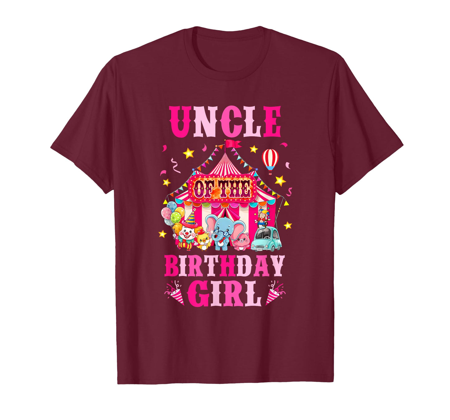Uncle Of The Birthday Girl Circus Carnival Family Party T-Shirt