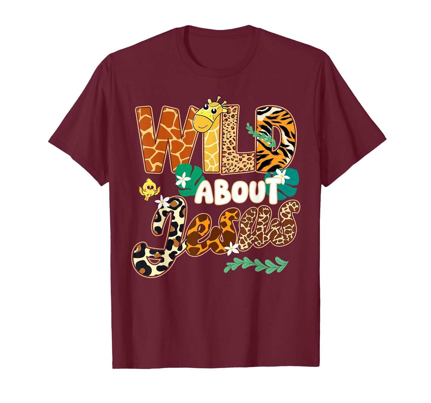 Wild About Jesus Christian Believer Leopard Zebra Print Kids T-Shirt