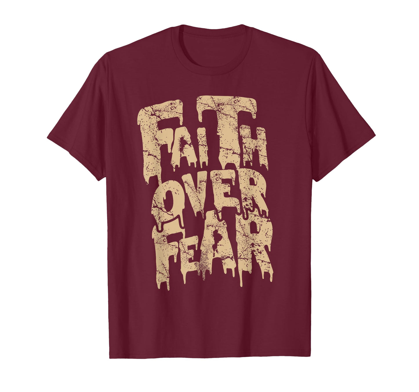 Christian Faith Over Fear for Men Jesus Religious T-Shirt