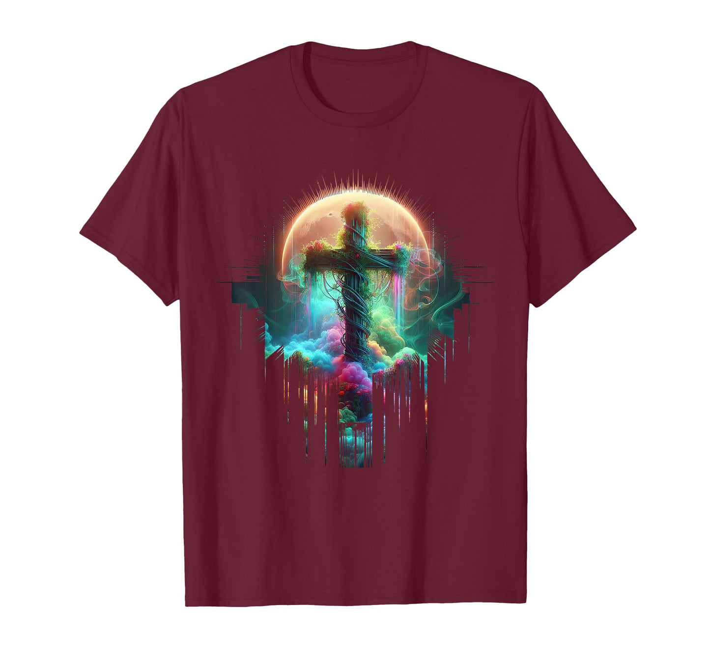 Christian Cross I am the Vine You are the branches Vibrant T-Shirt