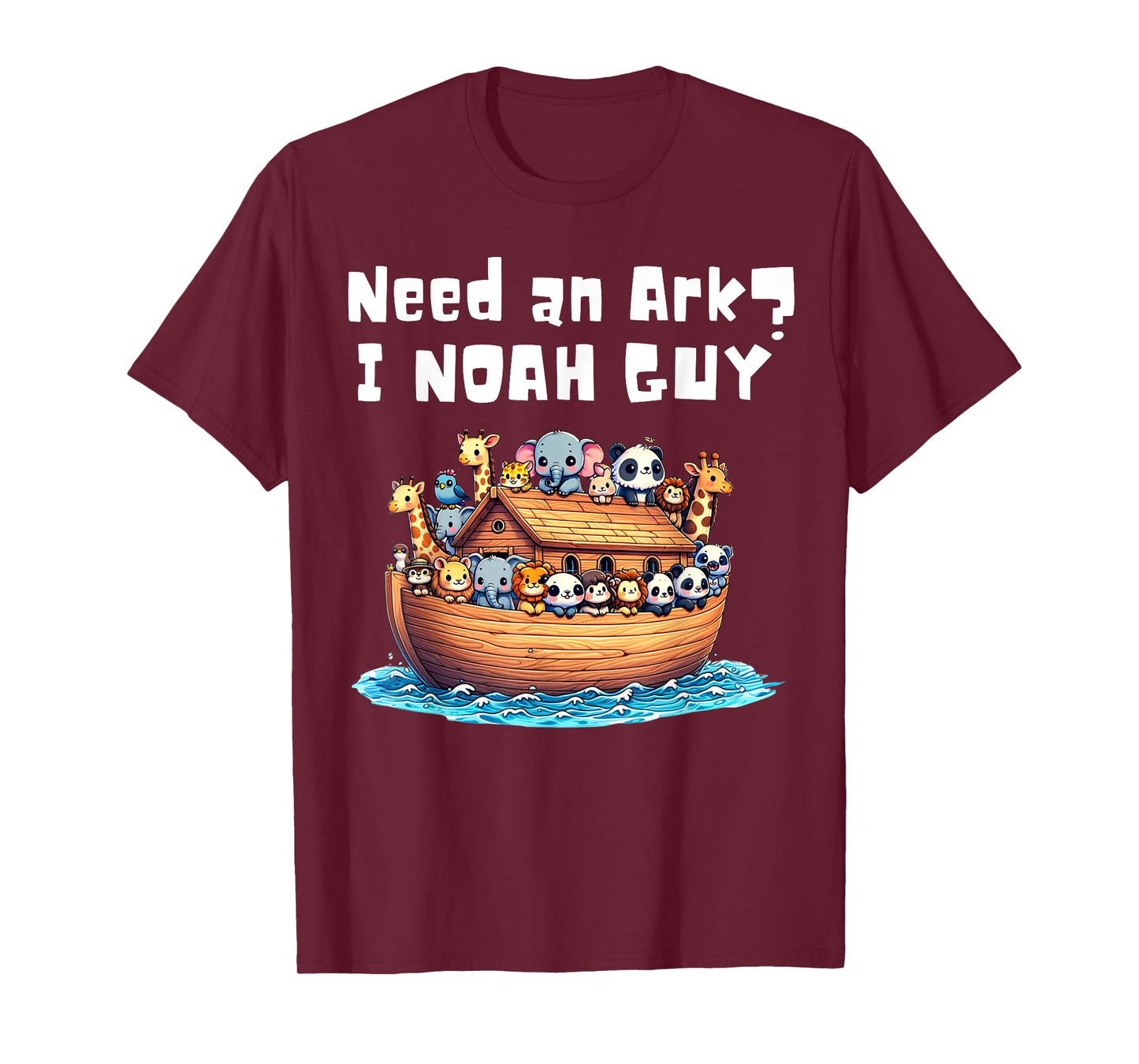 Cartoon Animal Need An Ark? I Noah Guy Christian Funny Gifts T-Shirt