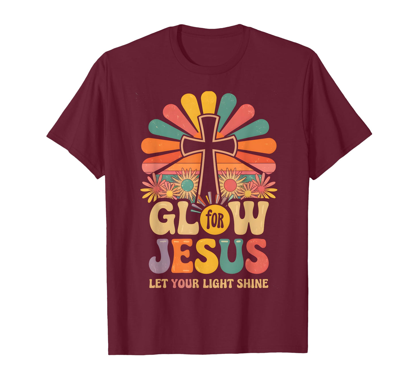 Christian Glow for Jesus Cross Jesus Christ Bible Lover T-Shirt