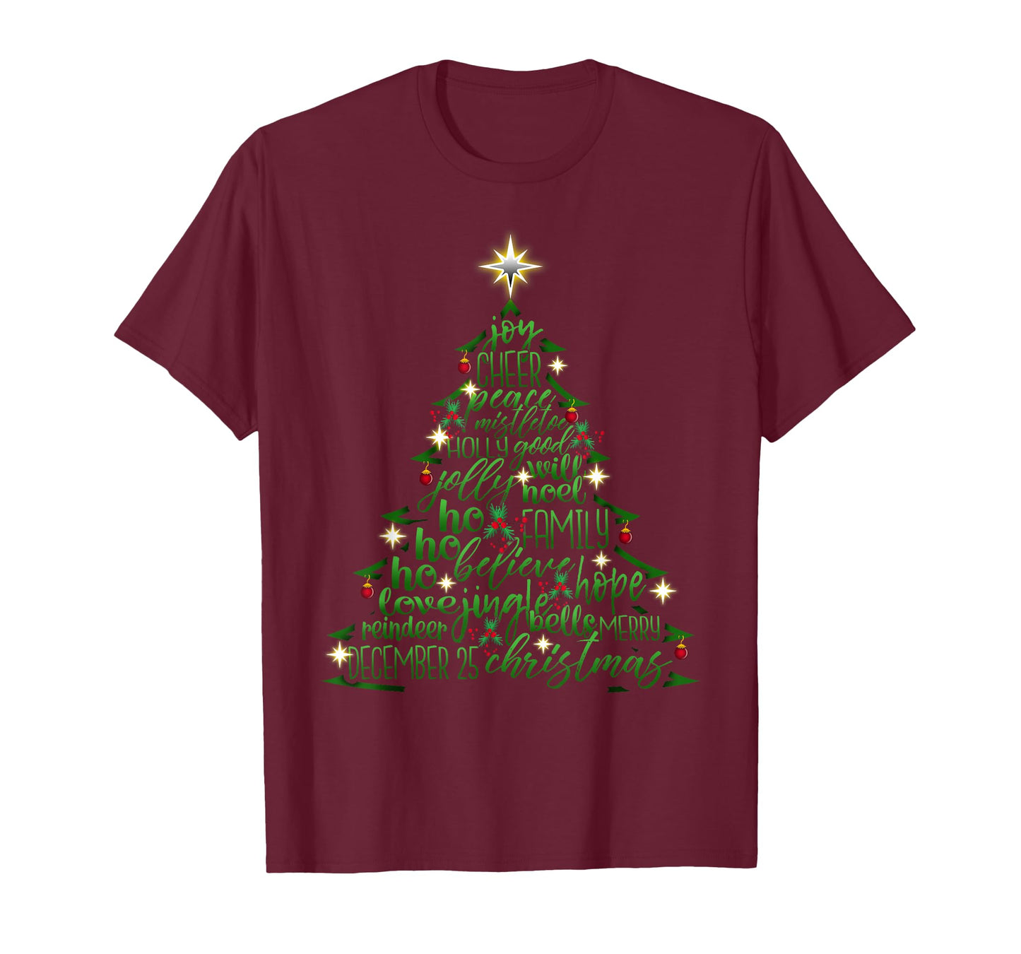 Christmas Tree Word Design Costume T-Shirt T-Shirt