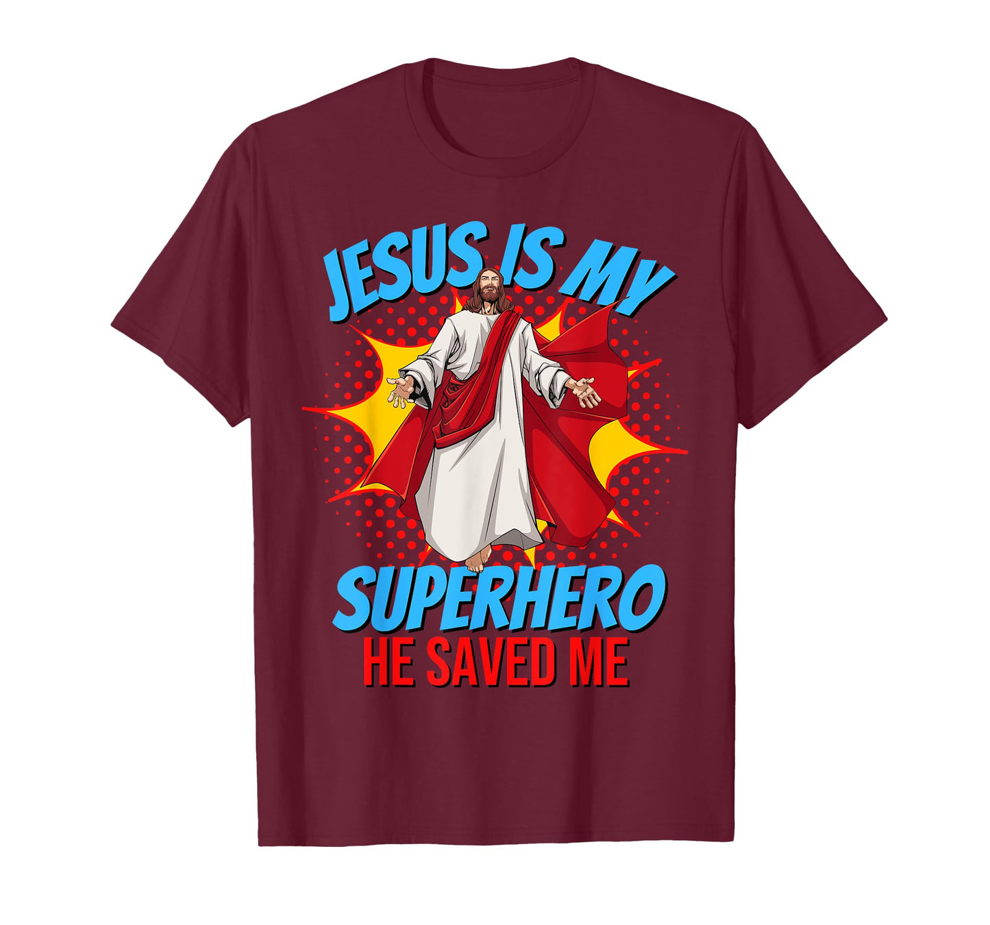 Jesus Is My Superhero Christian Faith God Savior Religious T-Shirt