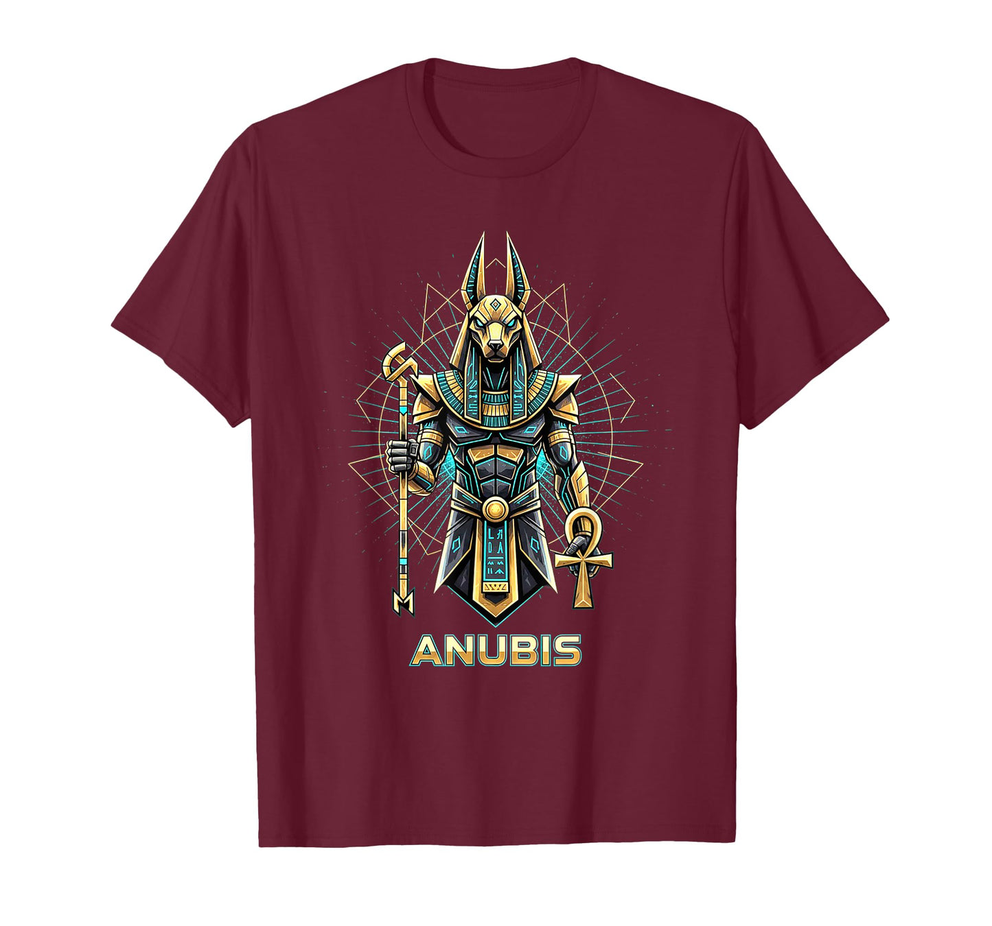Anubis Pharaoh God King of Egypt Graphic Design T-Shirt
