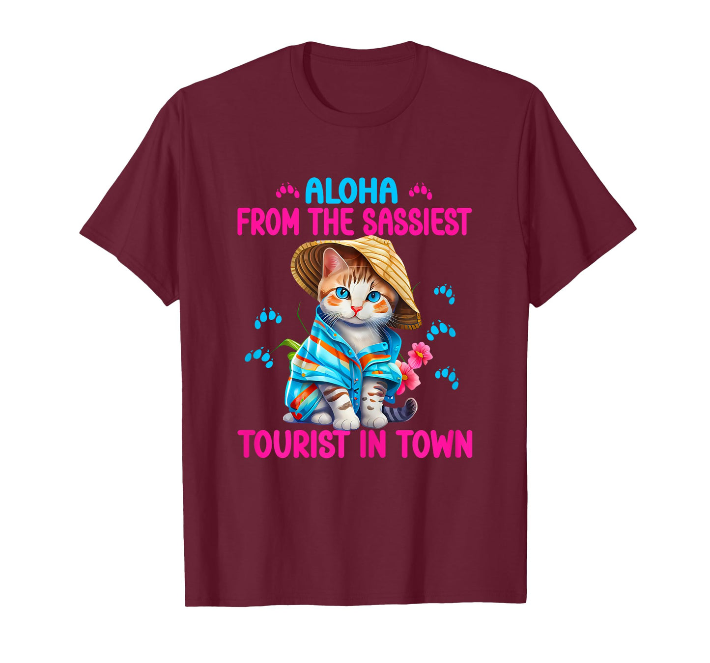 Aloha from the sassiest tourist in town.Funny Summer cats T-Shirt