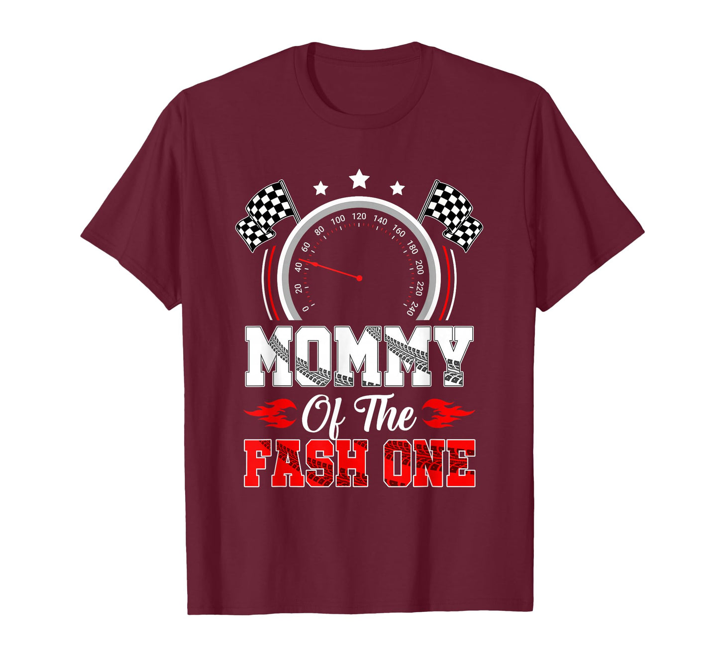 Mommy Of The Fast One 1St Birthday Racing Car Family T-Shirt