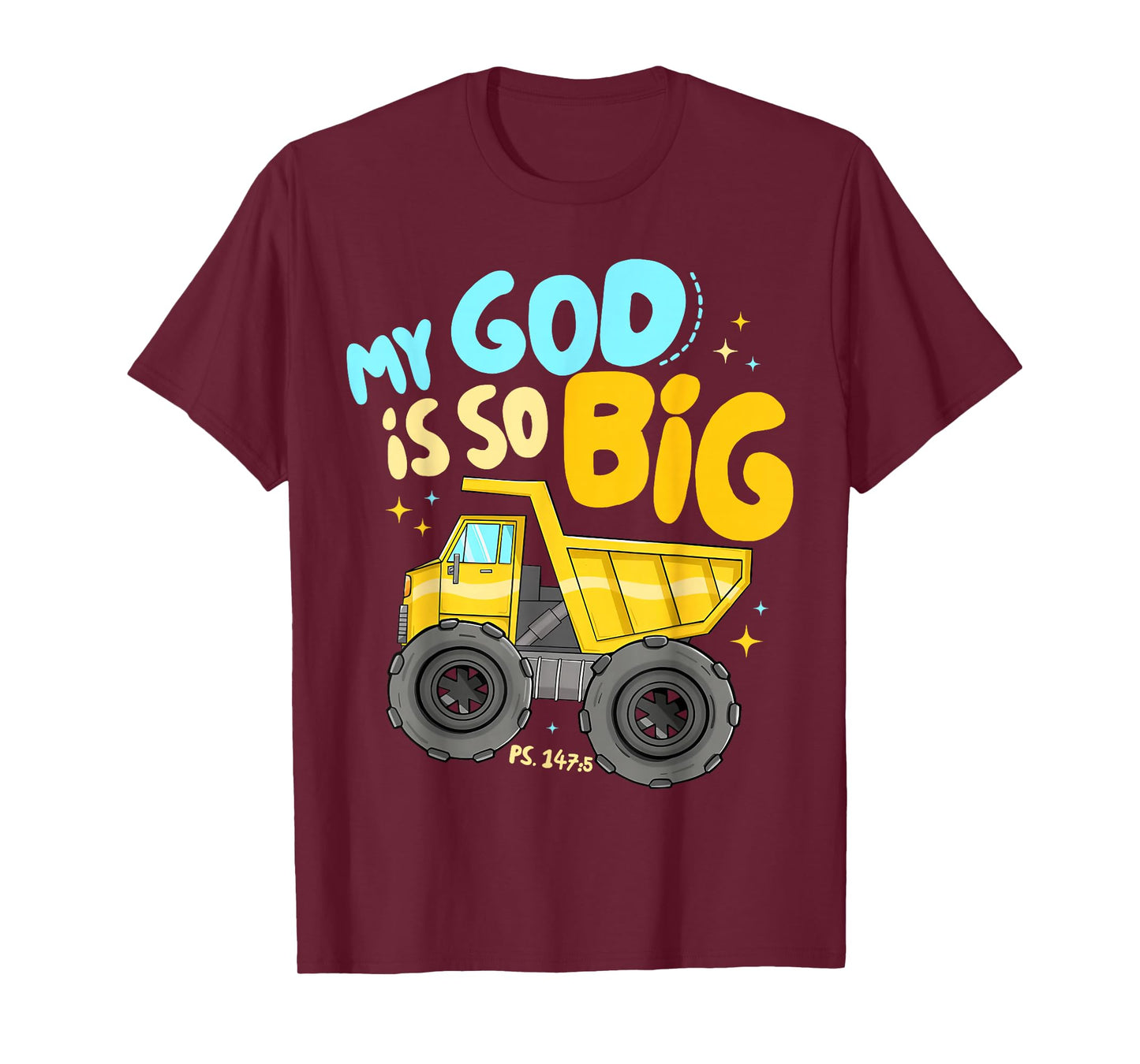 Kids My God is So Big Construction Christian Inspirational T-Shirt