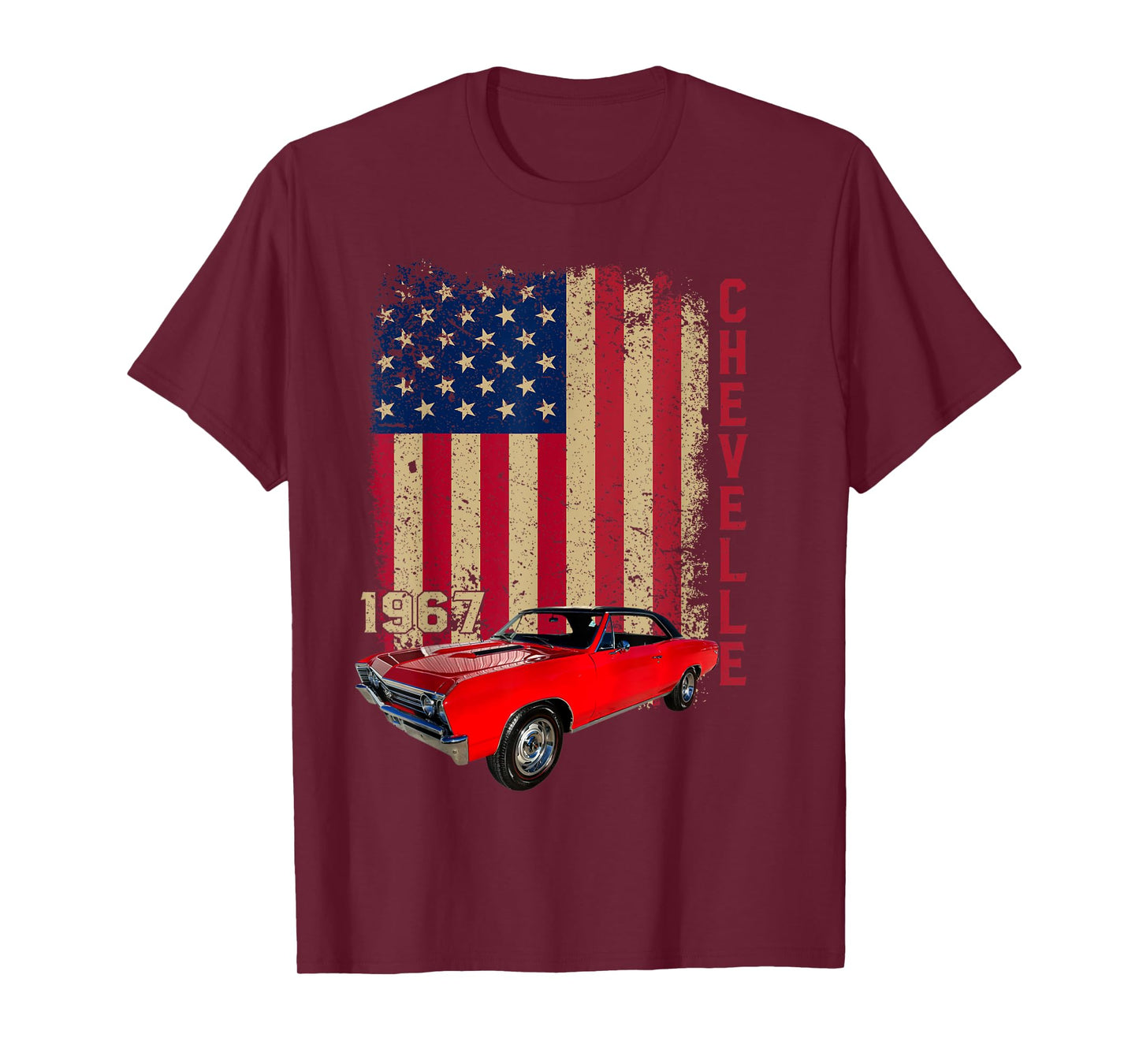 Jersey Style Chevelle 67 1967 Old School Muscle Car T-Shirt