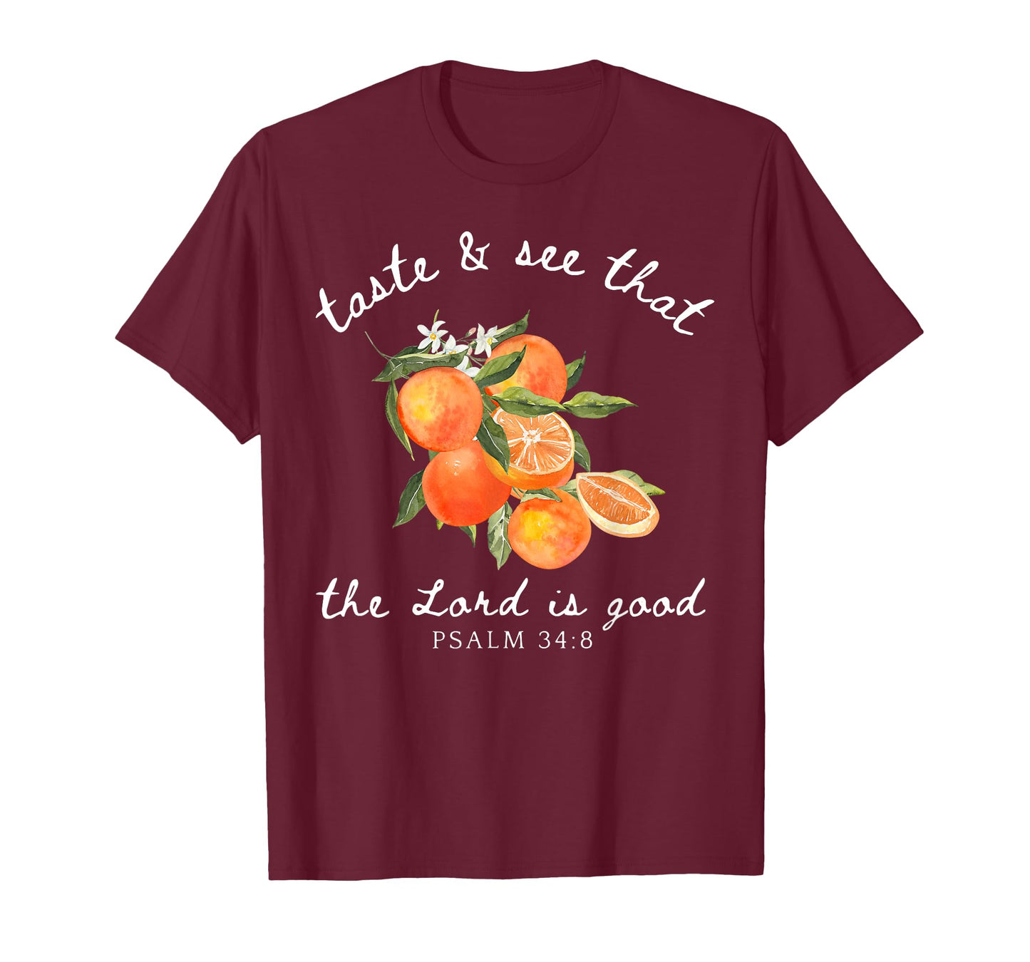 Christian Orange Fruit Flower Bible Verse Gardener Religions T-Shirt