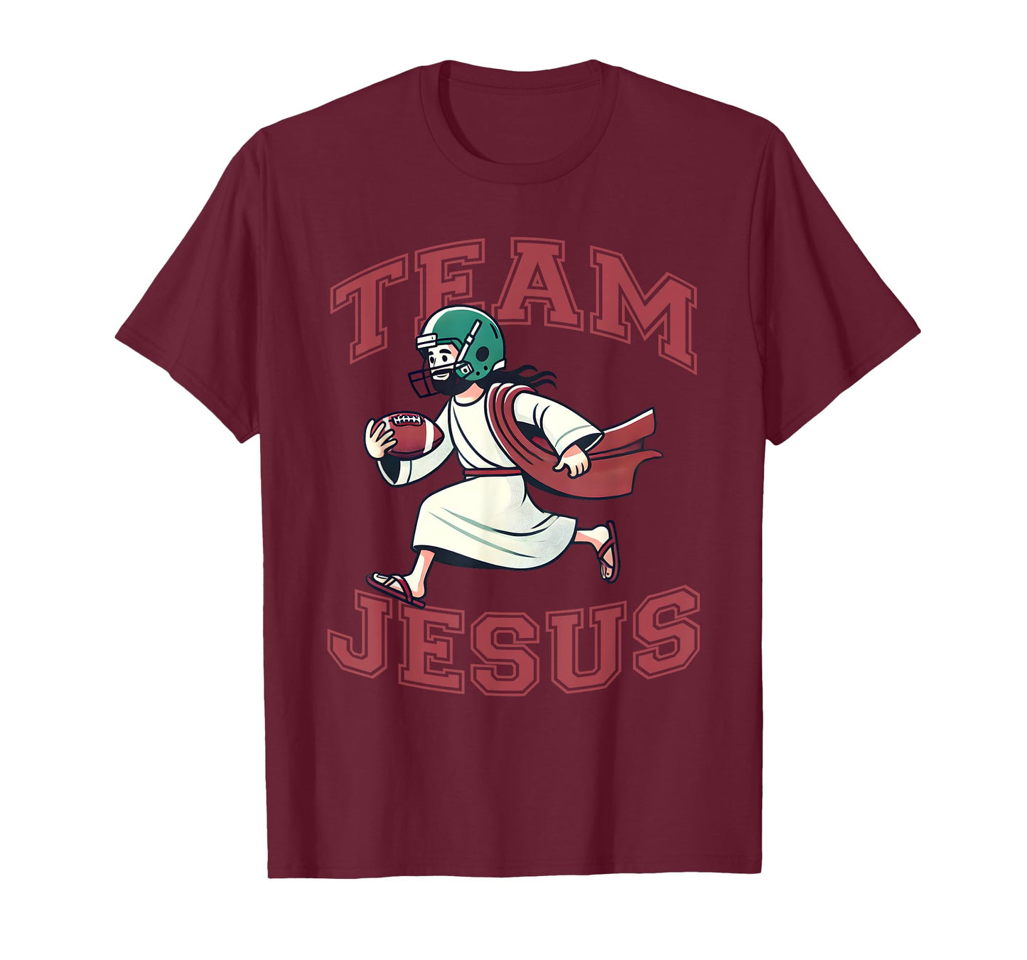 Team Jesus Football Lover Tee Christian Faith Bible Merch T-Shirt