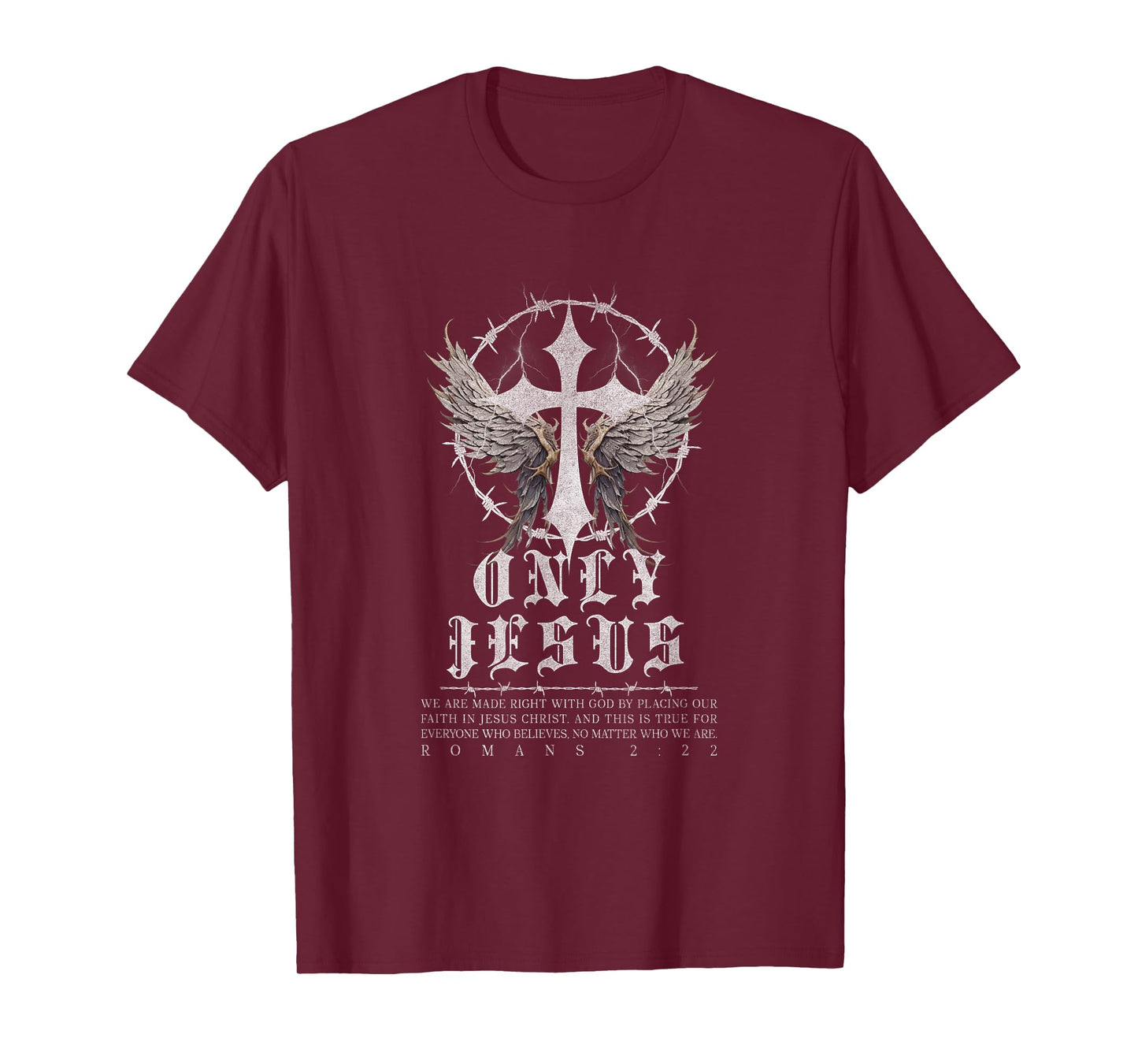 Jesus Cross Punk Gothic Y2K Nu Goth Faith Bible Verse T-Shirt