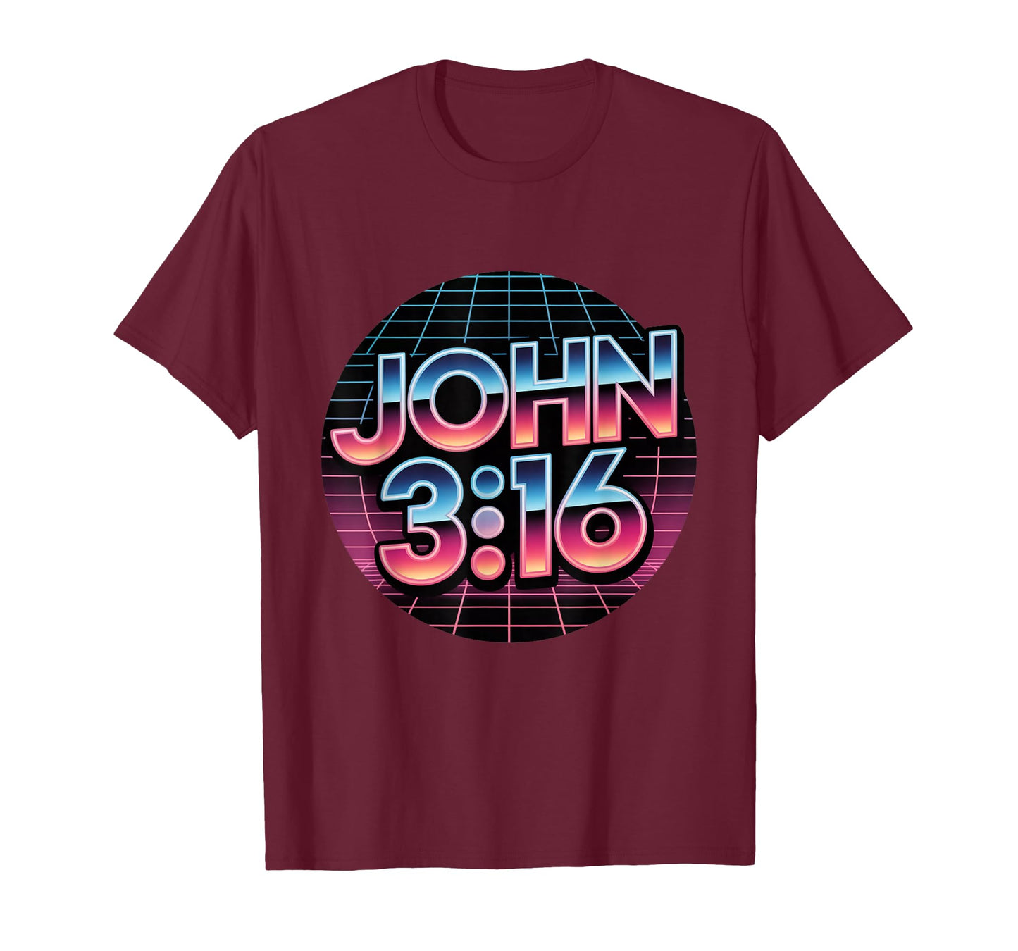 John 3:16 80s Retro Christian Faith Design T-Shirt