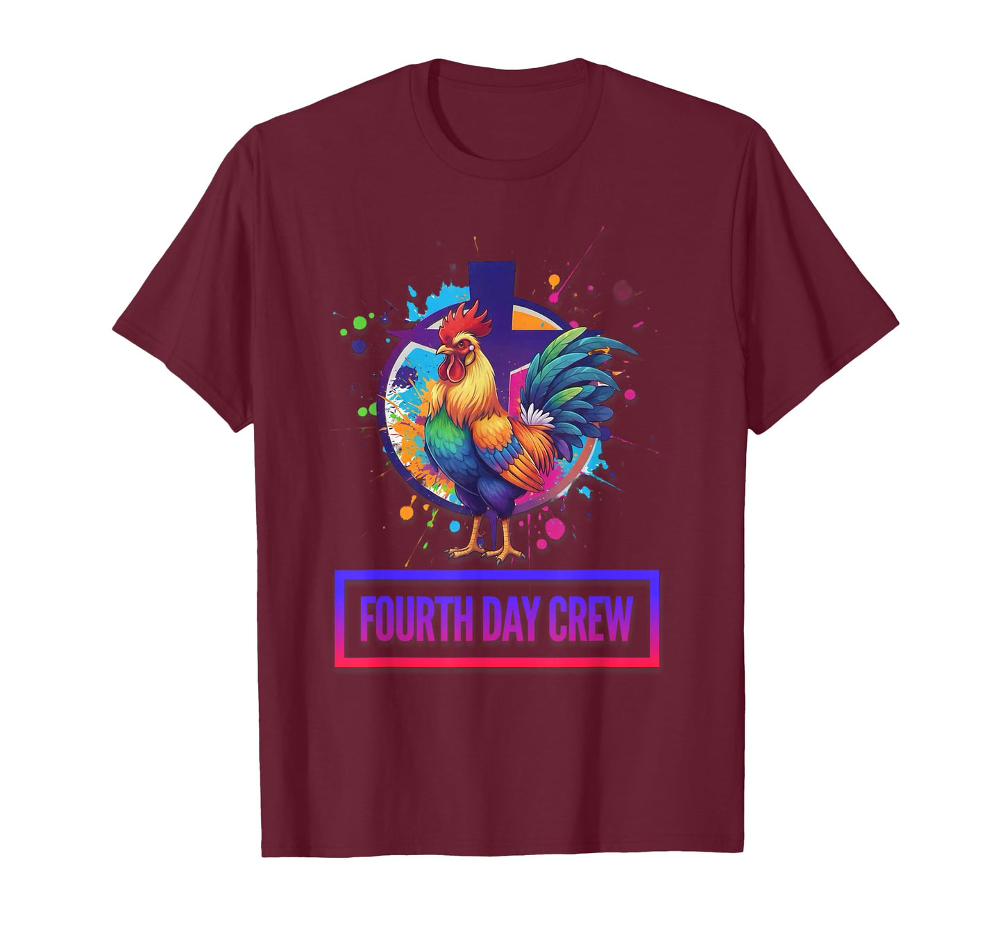 DeColores Cursillo Rainbow Rooster Catholic T-Shirt