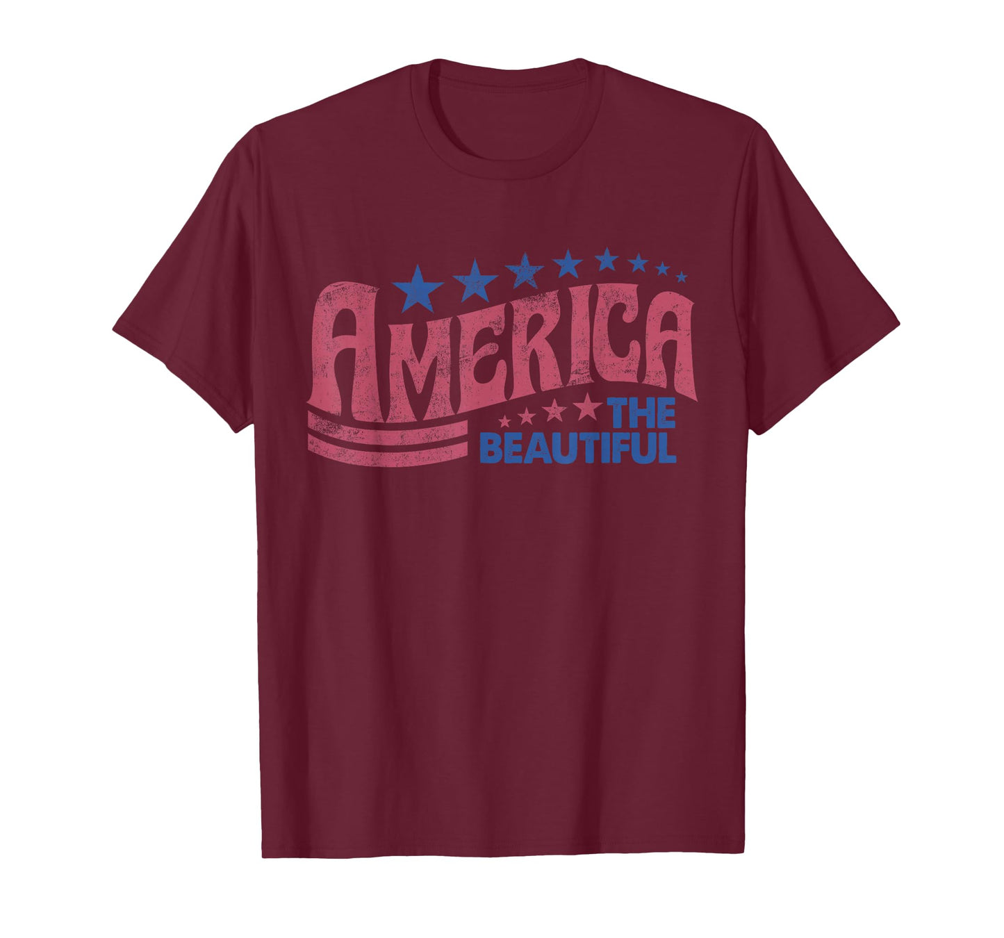 America The Beautiful Retro Vintage American 4th Of July T-Shirt