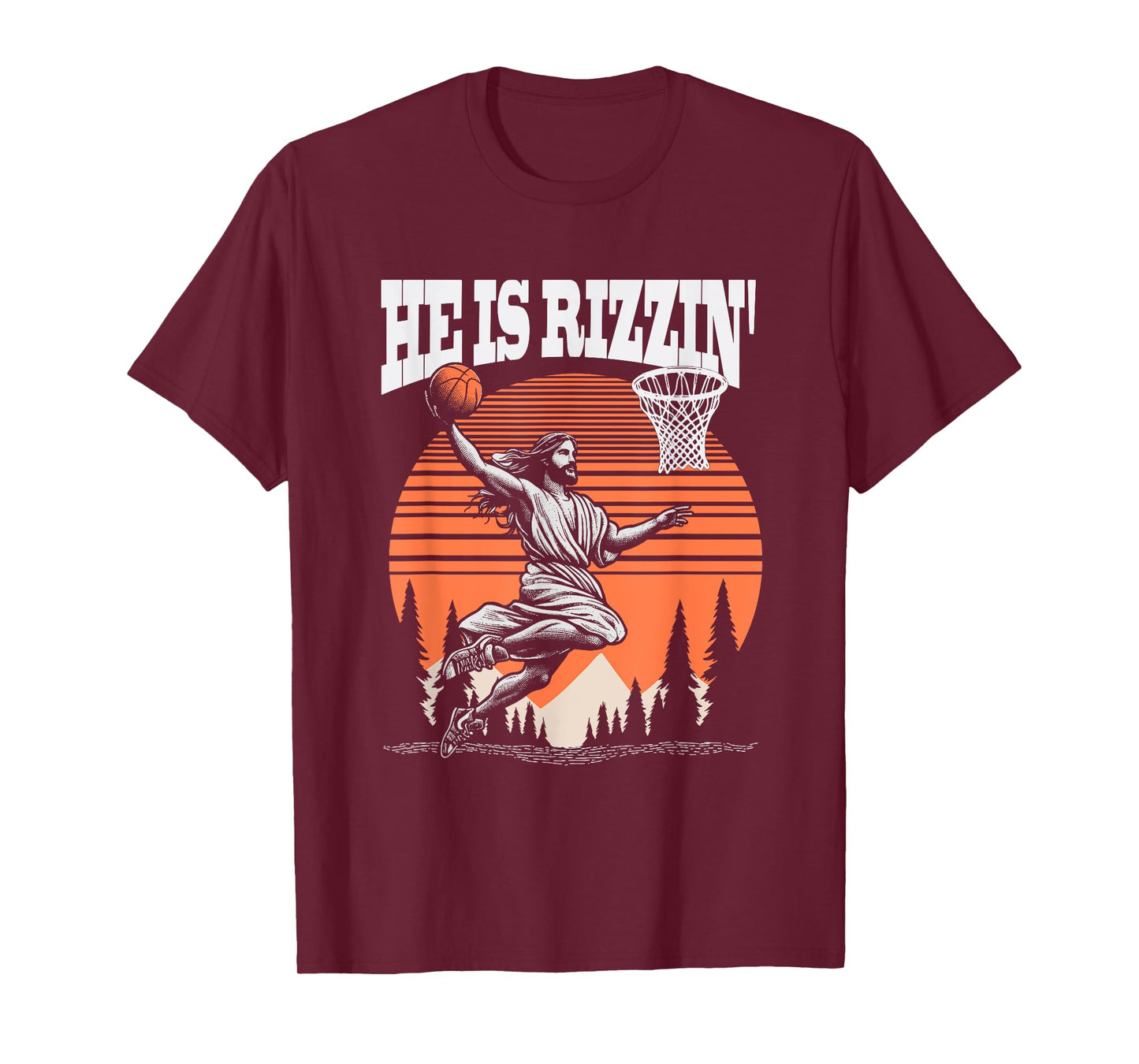 He Is Funny Rizzin Basketball T-Shirt