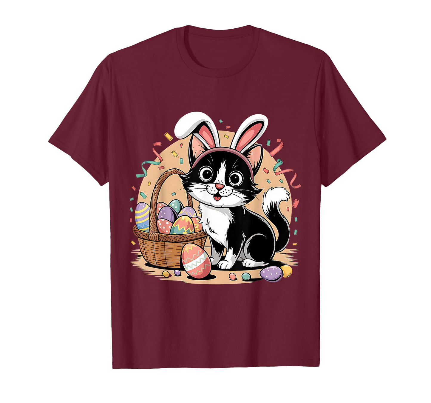 Easter Cat with Bunny Ears Cute Spring Kitty T-Shirt