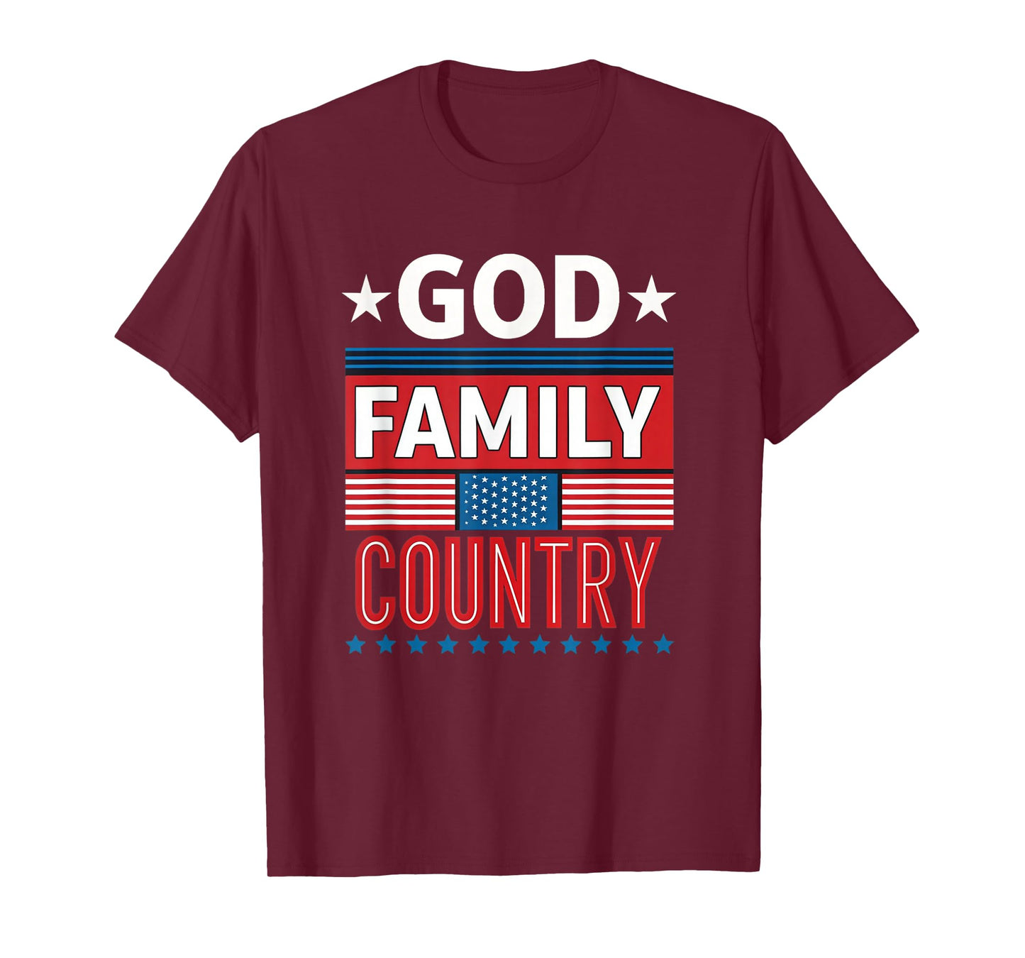 God Family Country Conservative Faith American Pride USA T-Shirt
