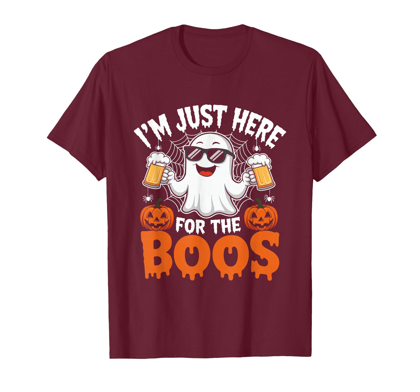 I'm Just Here for The Boos Funny Halloween Ghost T-Shirt