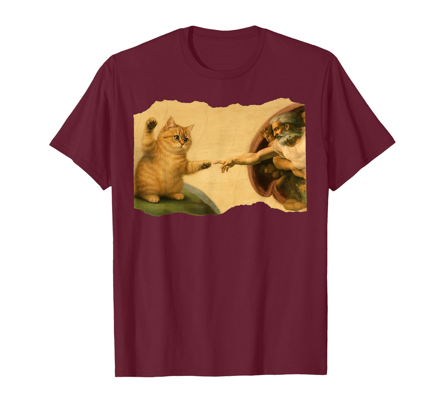 Funny Cat Swatting God's Hand Parody Cat The Divine Swipe T-Shirt
