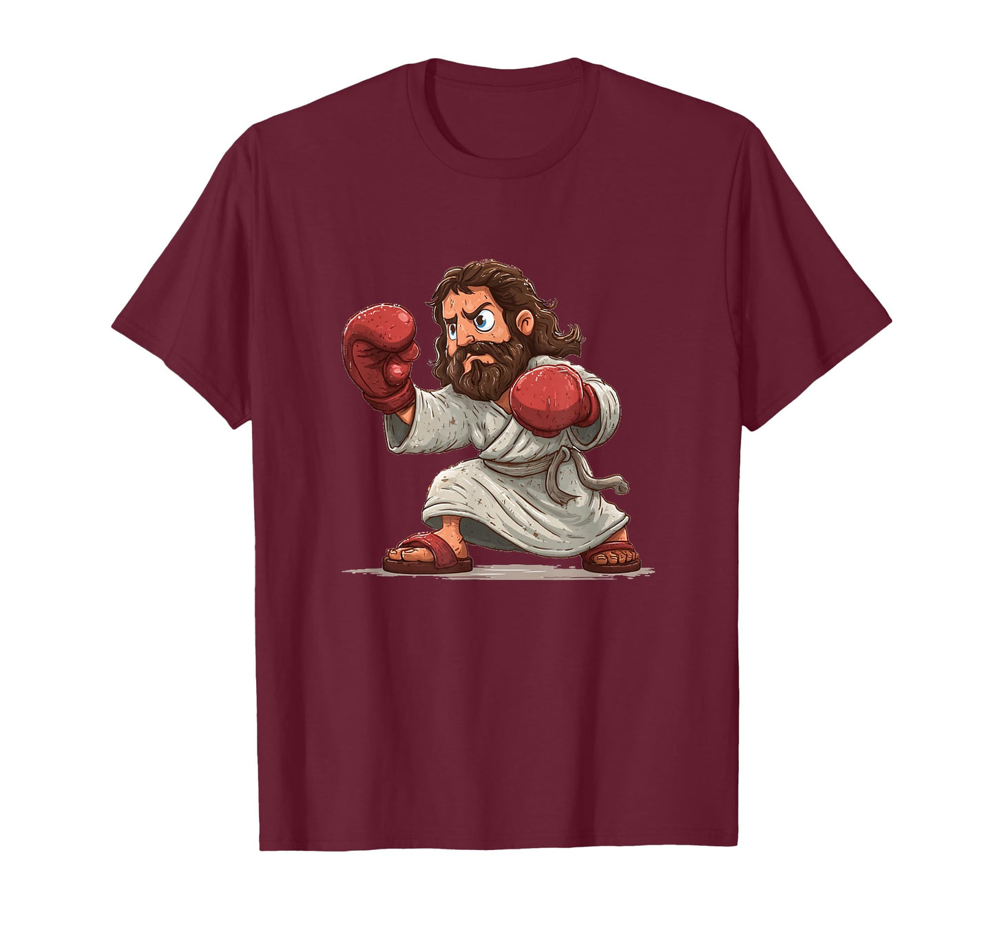 Fighting Jesus Christ Costume for Sport Gloves Lovers T-Shirt